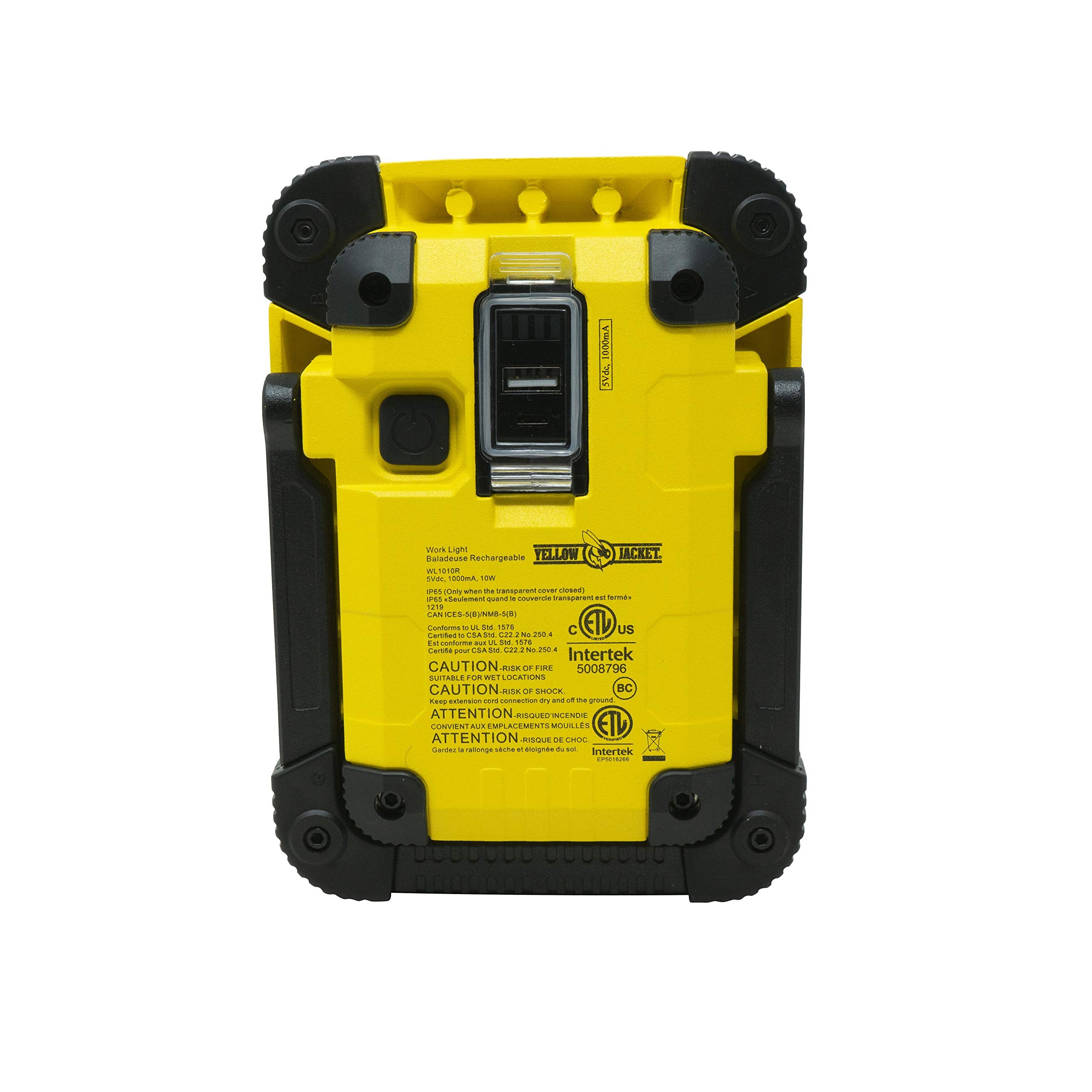 Yellow Jacket 1000 Lumen LED Rechargeable Work Light with Rotating Handle to Hang or Stand