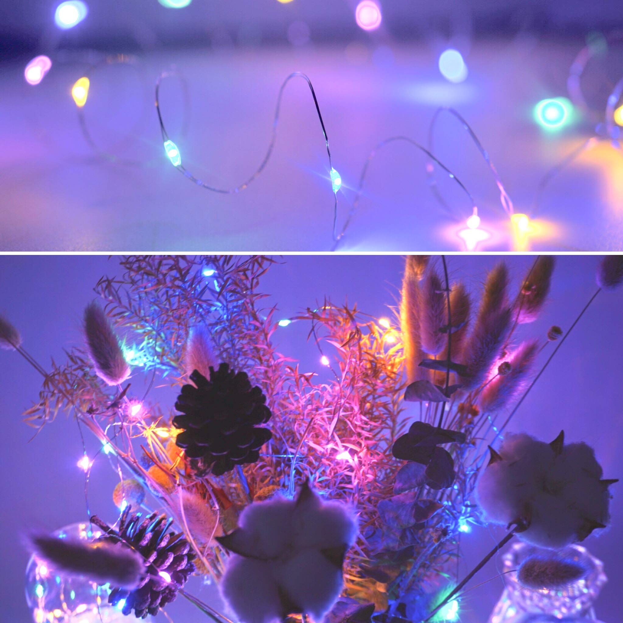 Felishine 20 Packs Fairy String Lights, 6.6Ft 20 Leds Battery Operated Silver Copper Wire Starry String Light For Diy Party Chri