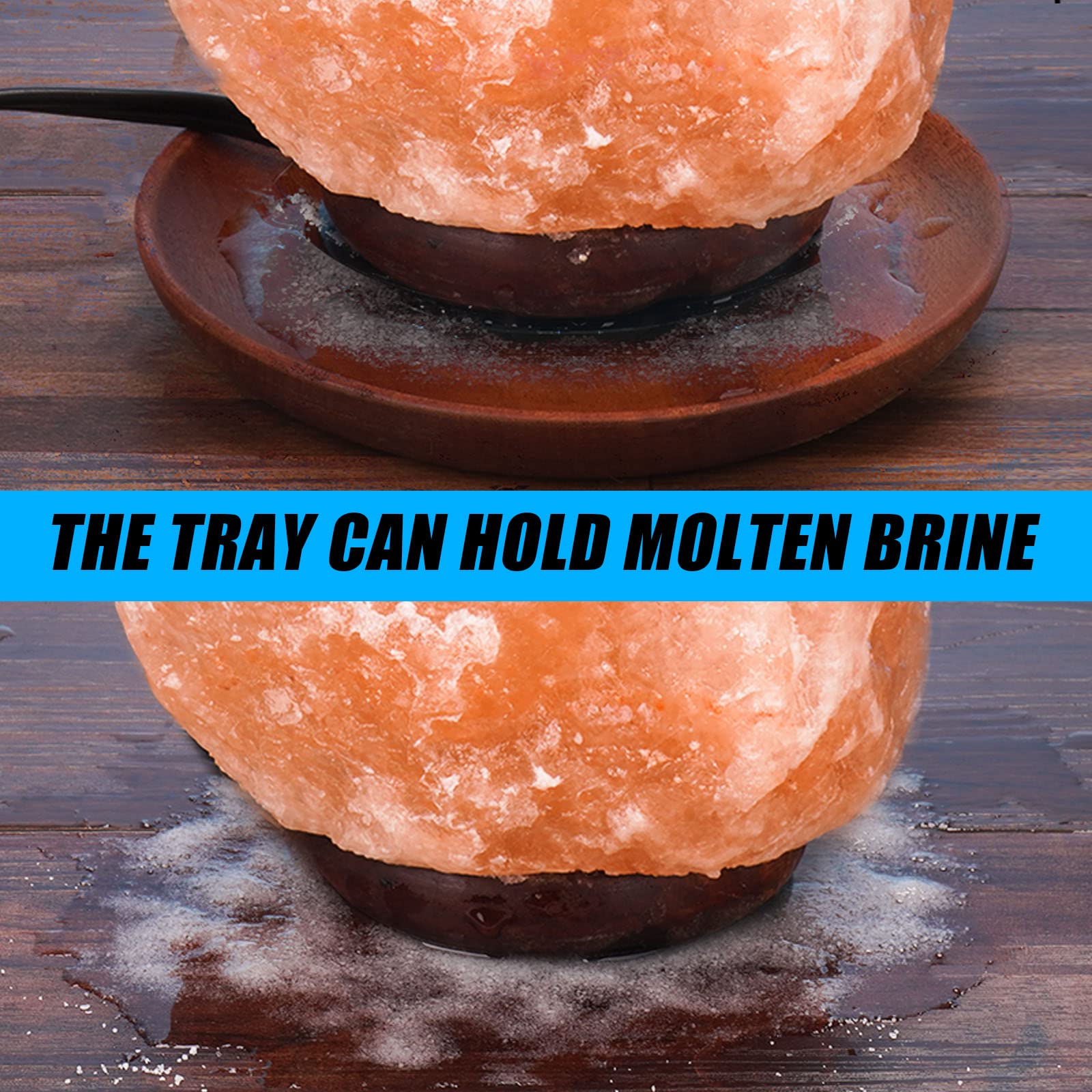 Ohlgt 2 Pack Salt Lamp Cord Replacement With 2 Pack Wooden Tray And 8 Pack E12 Halogen Salt Lamp Bulbs