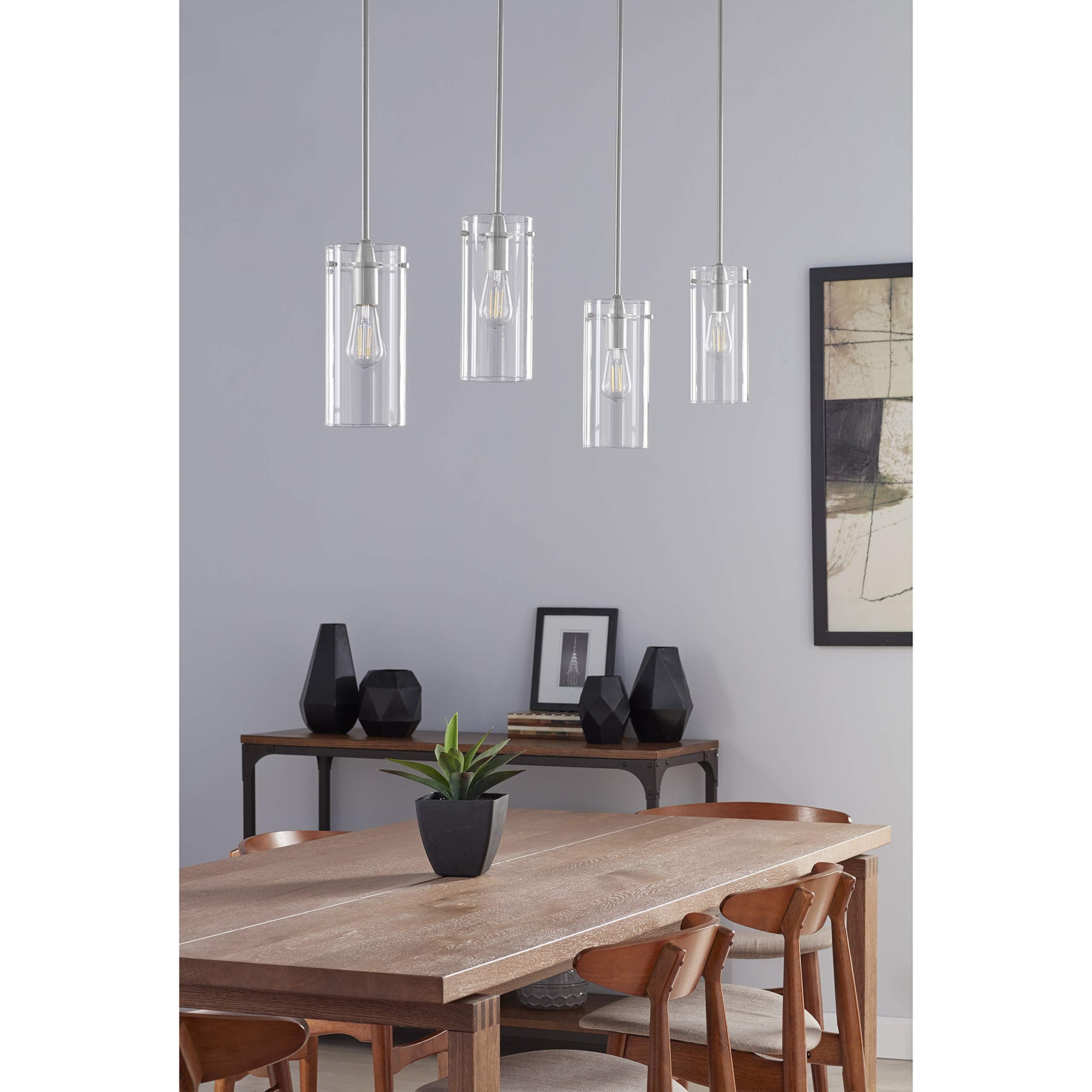 Chrome Pendant Lights Kitchen Island - Large Clear Glass Pendant Light Fixture
