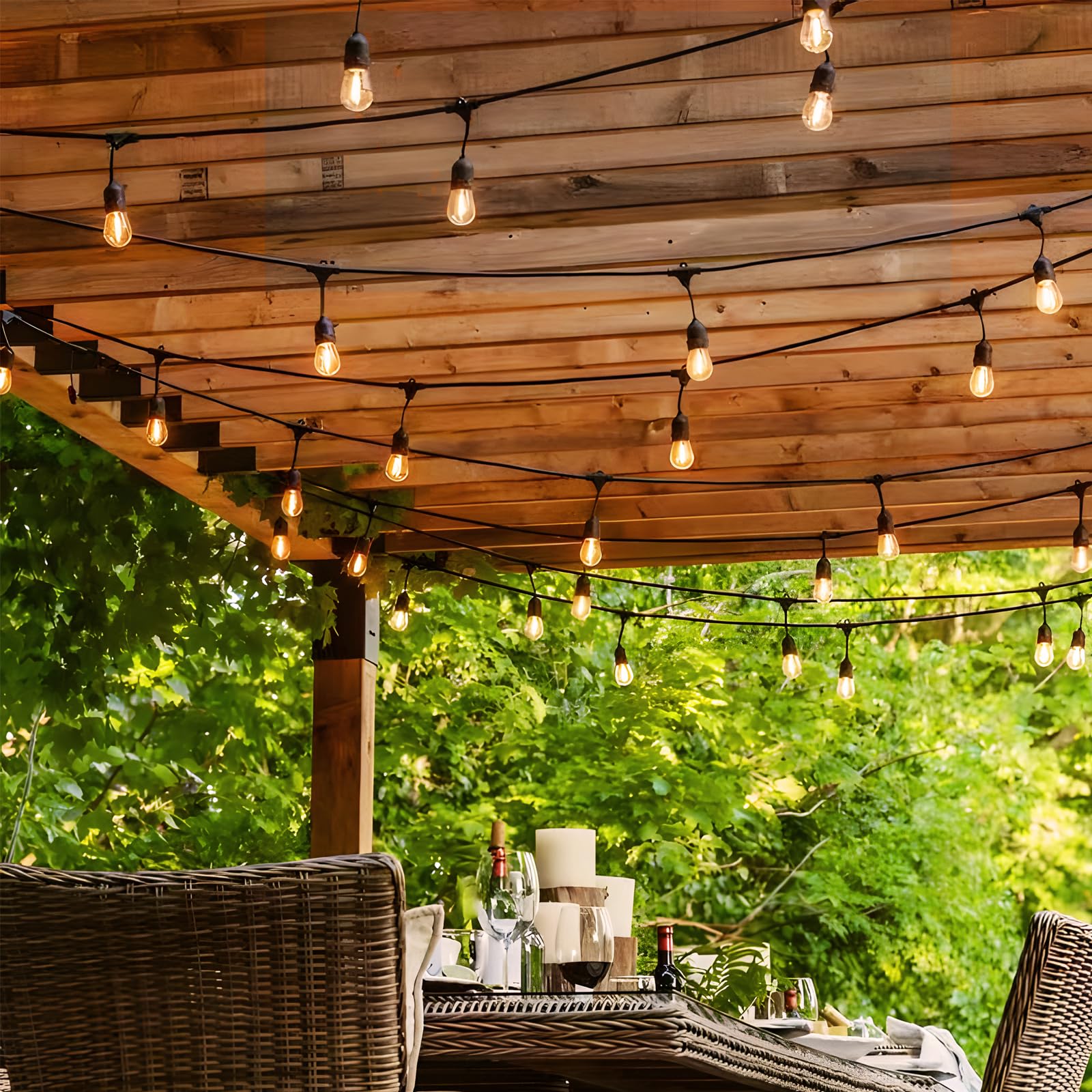 Svater Replacement Bulbs For Outdoor String Lights, 15 Pack S14 Led Bulbs For Patio, E26 Base 1W Bulb Equal To 11W Incandescent,