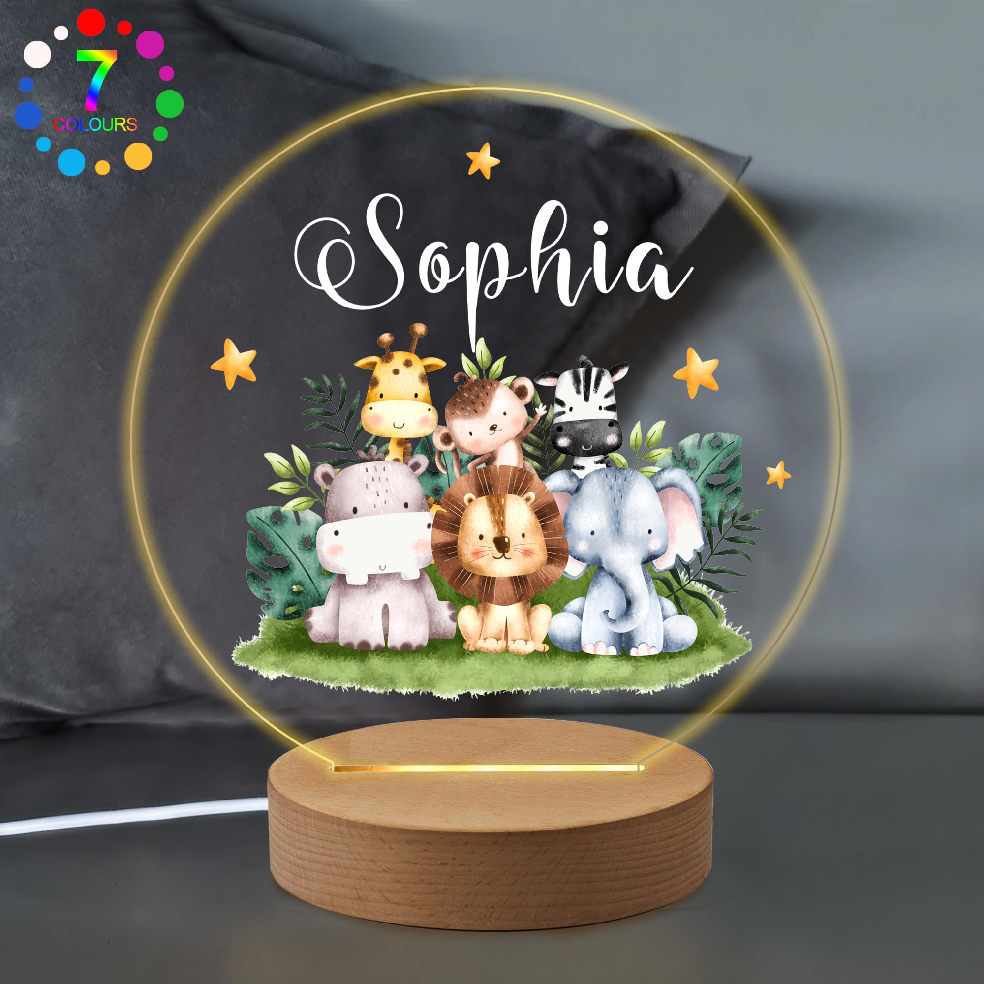 Personalized Night Light Custom Night Light For Kids 7 Colors Acrylic Kids Night Light Gifts For Christmas Birthday With Any Name For Kids Children Baby Girls Boys Toddler Bedroom Decor(Design 3)