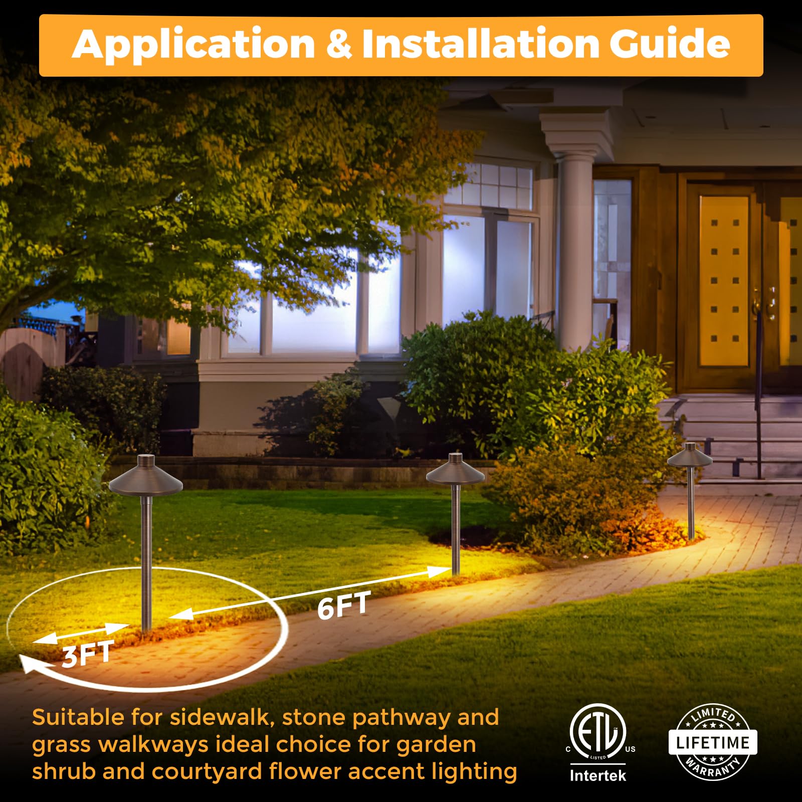 Gardencoin Brass Low Voltage Pathway Lights - Thumbnail 3