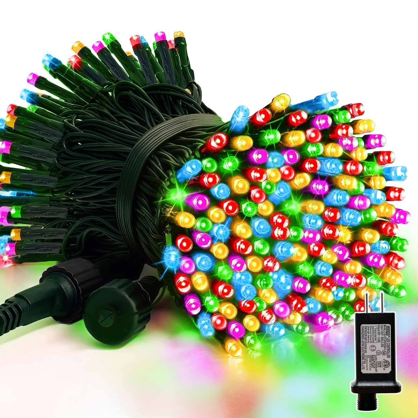Lamphome 33Ft Easter Lights  100 Led Green Wire Fairy Starry String Lights Plug In  11 Lighting Modes  For Indoor Outdoor Xmas Tree Wedding Party Decoration (Multicolor)