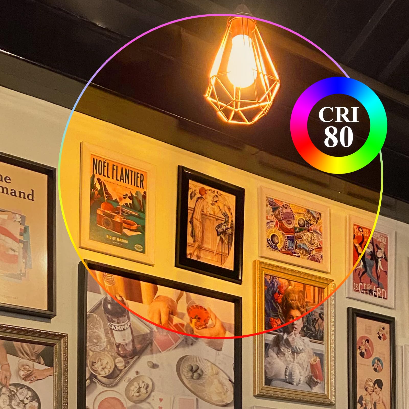 Dicuno Dimmable Edison Bulbs 100W Equivalent  Led Edison Bulb  Warm White 2700K  10W  1200Lm  Vintage St64 Filament Light For Bathroom  Kitchen  Decorative Lighting  6-Pack