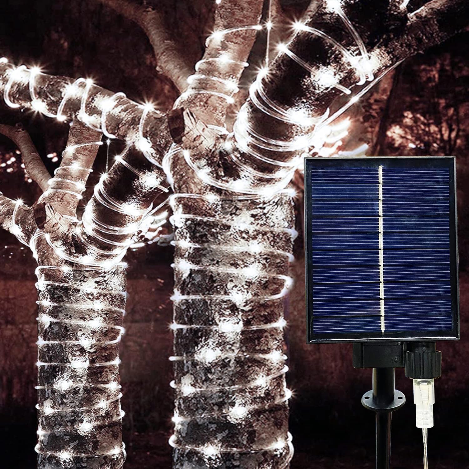 300 Led Solar Rope Lights Outdoor 99 Ft Bright Solar Garden String Lights Durable 8 Modes Outdoor Fairy Lights Waterproof Solar