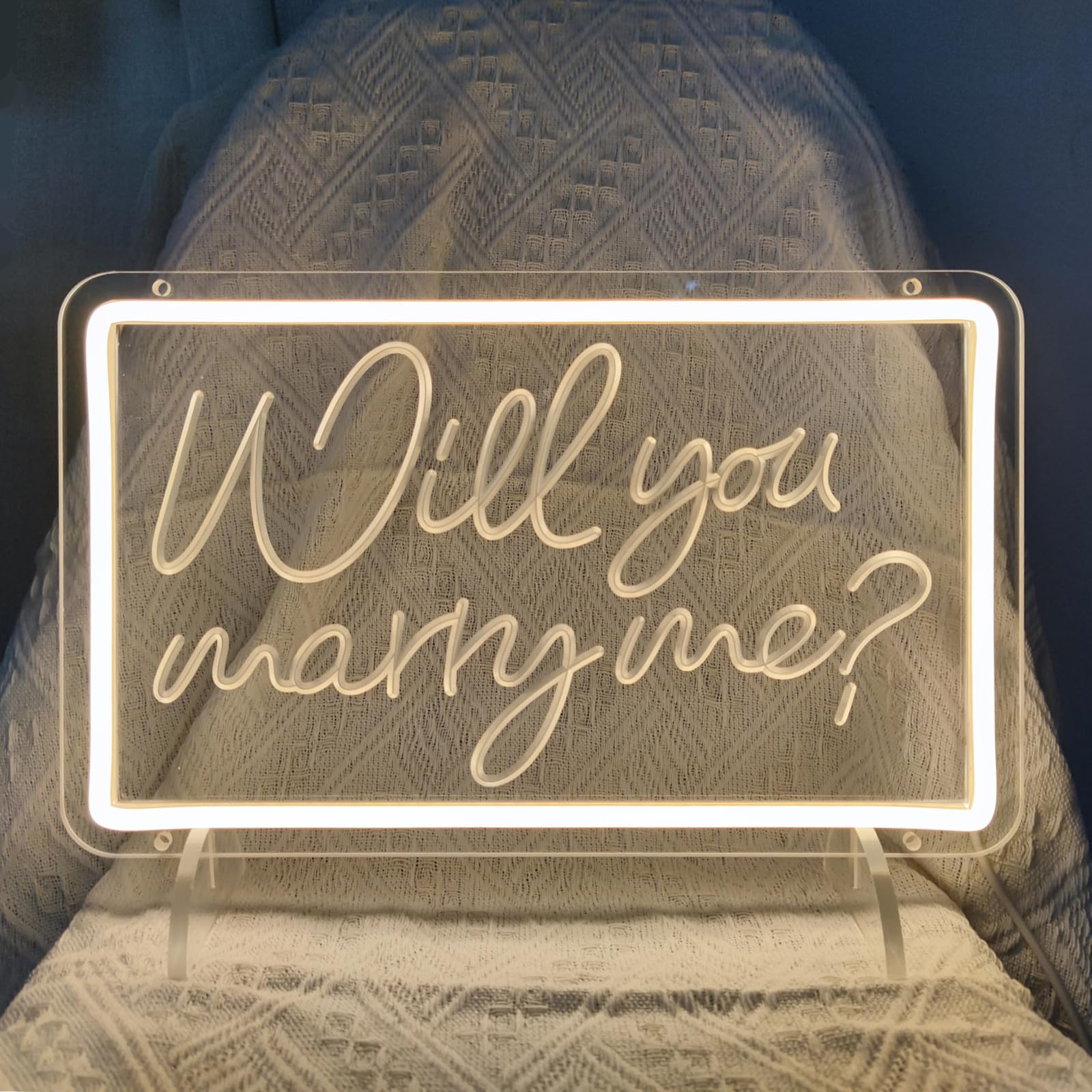 Will You Marry Me Neon Signs Decorations for Wall Decor, Marry Me Led Light Up Letters for Proposal Decorations, Wedding, Engage