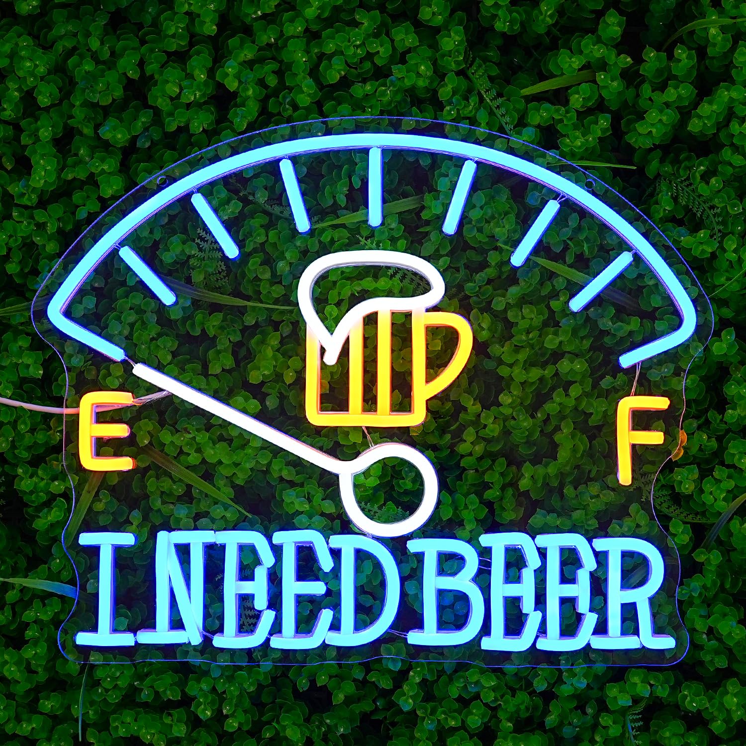Lulanmp I Need Beer Neon Sign For Wall Decor Beer Neon Light Dashboard Led Neon Sign Beer Foam Led Neon Light For Bedroom Bar Wine Cellar Restaurant Hotel Decoration(16.1"*12.9")