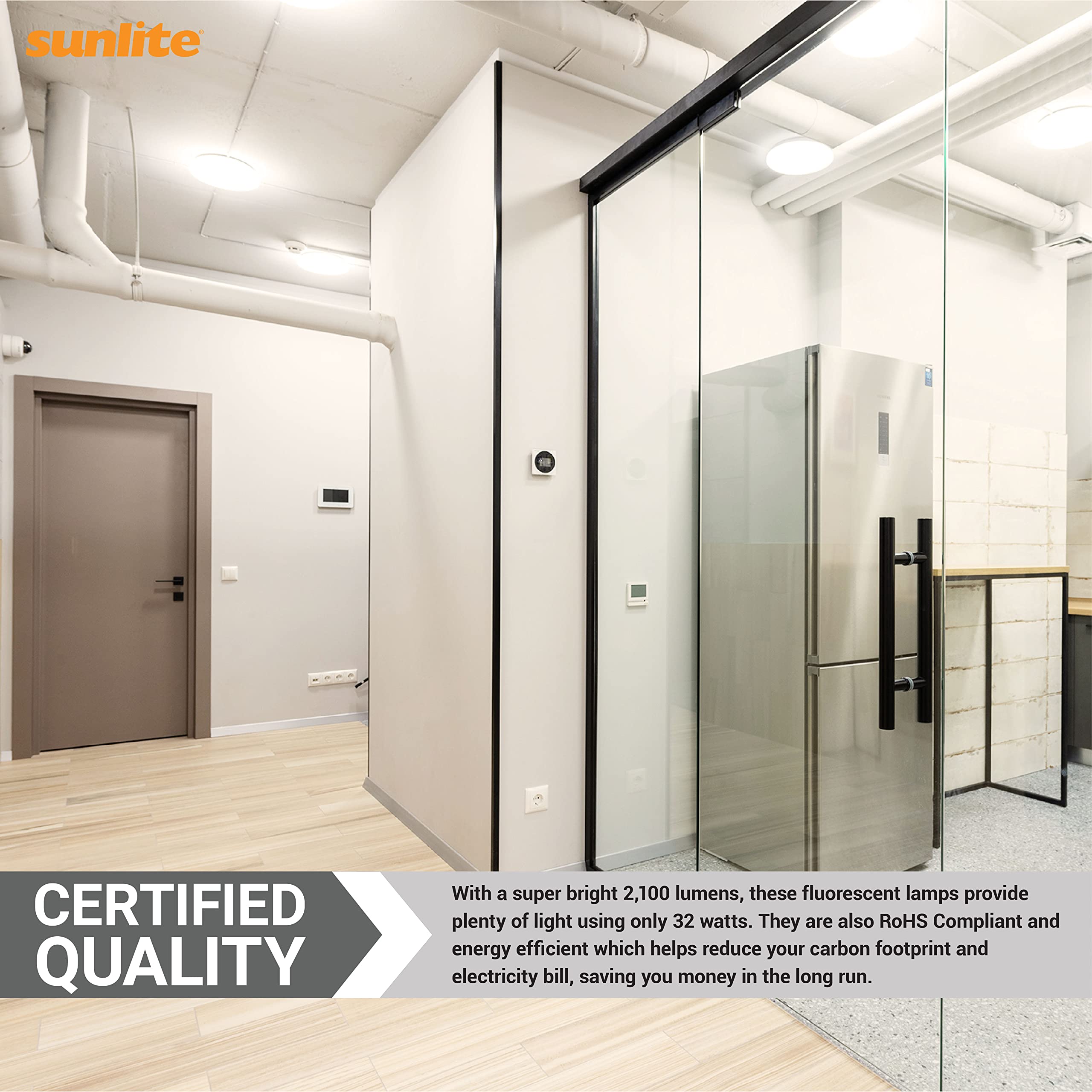 Sunlite 05030 FC12T9/CW T9 Round Fluorescent Circline Lamp, 32 Watts, 2100 Lumens, 4100K Cool White, RoHS Compliant, G10Q 4-Pin