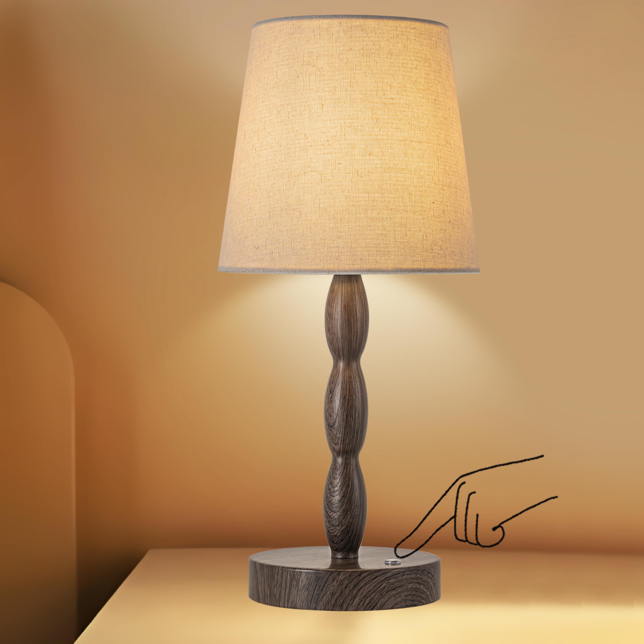 Castlelife Portable Cordless Table Lamp, Touch Desk Lamp Rechargeable Battery Powered, 3-Level Brightness Stepless Dimmable Beds