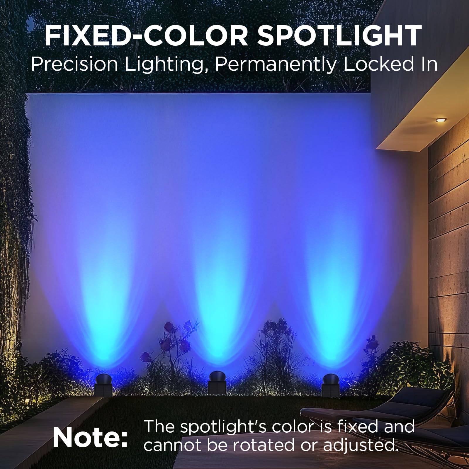 InnoGear Solar Lights Outdoor, Waterproof, Auto On/Off, 2 Pack, Blue Light, Model SL02W-B, High-impact ABS Plastic