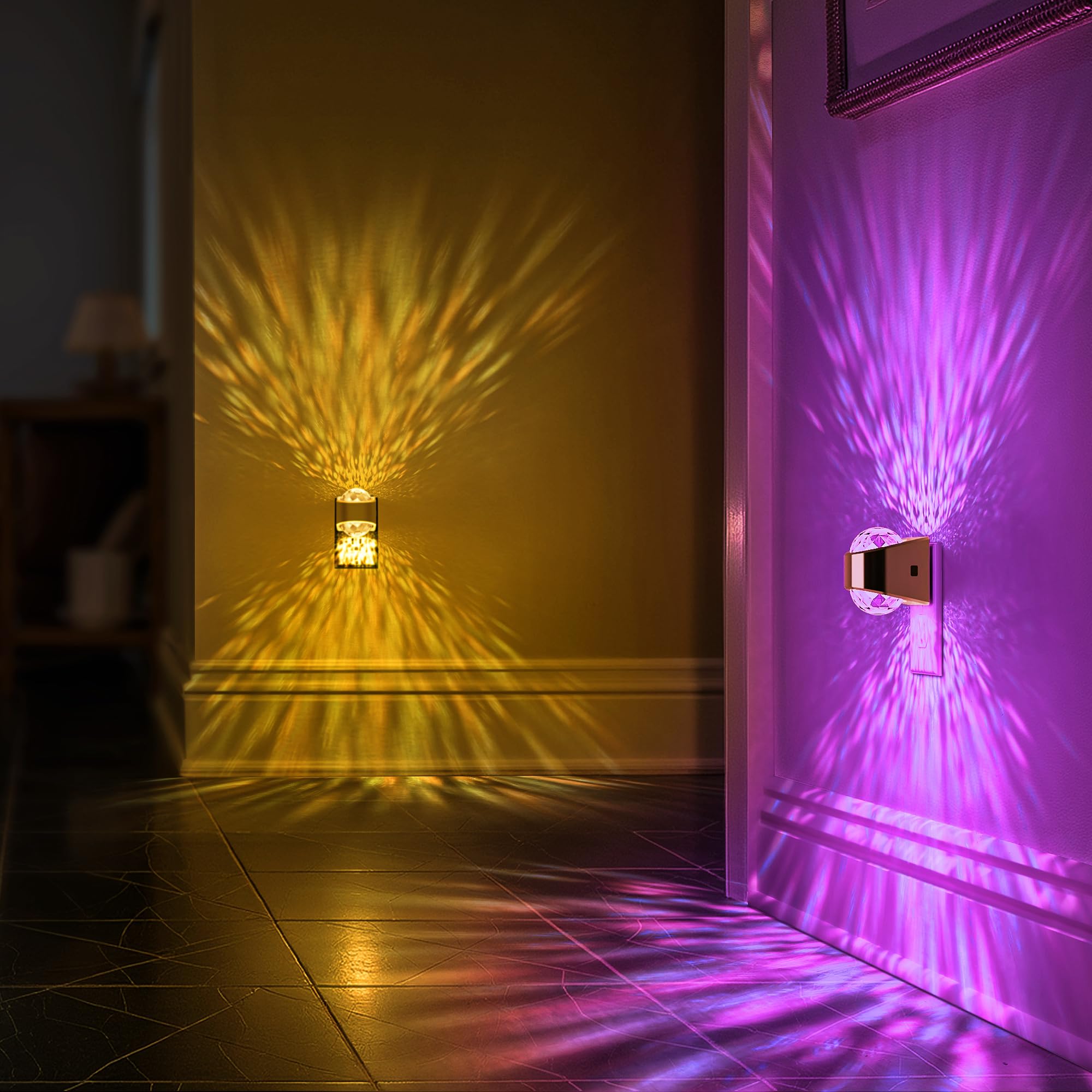 Night Lights Plug Into Wall  Star Projector For Bedroom  Gold Night Light Projector For Kids  9-Color Rgb Galaxy Nightlight With Dusk To Dawn Sensor For Bathroom  Home Gaming Room Decor Gifts