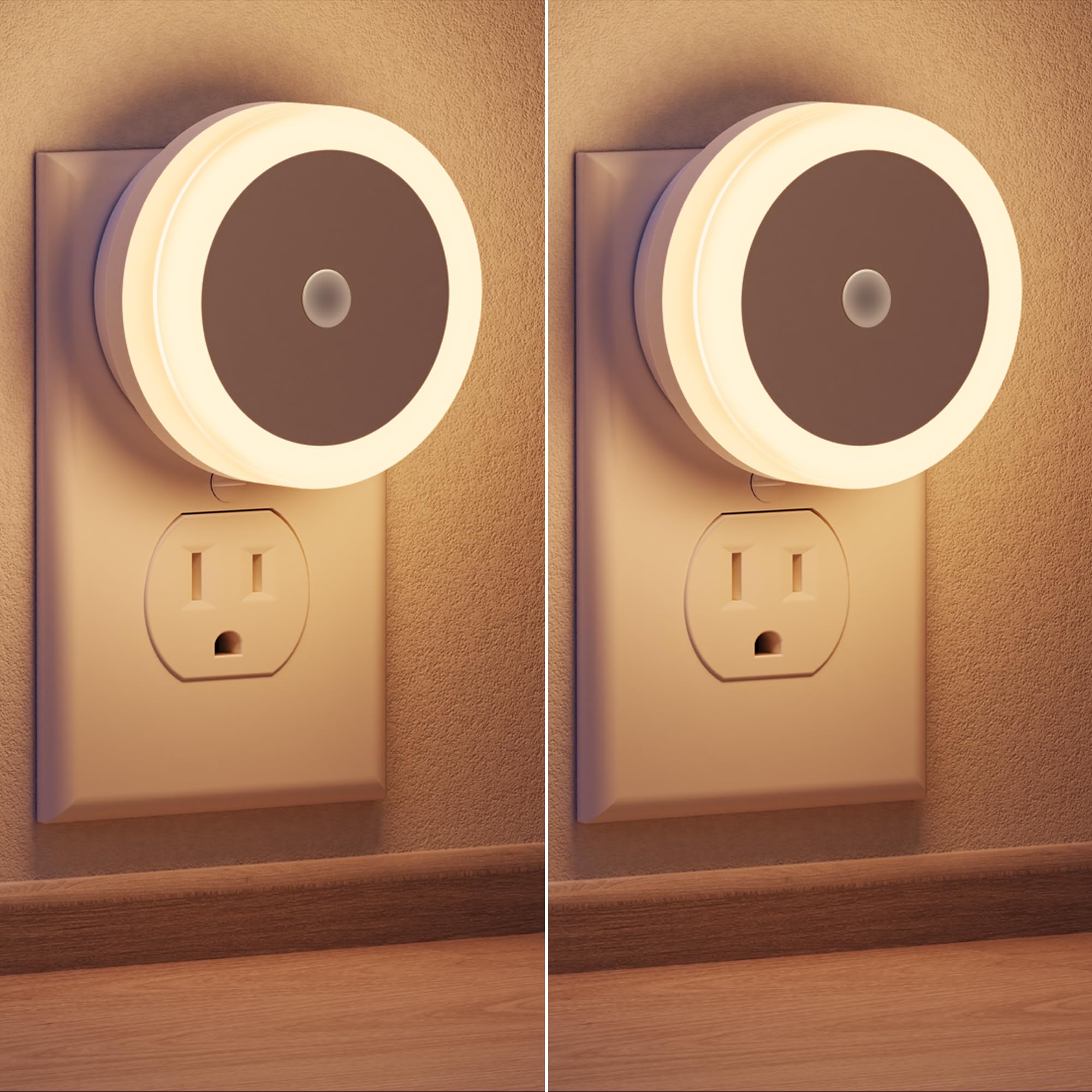 Briignite Night Lights Plug into Wall, [2 Pack], Nightlight with Light sensors, LED Night Light for Kids Room, Baby Night Light,