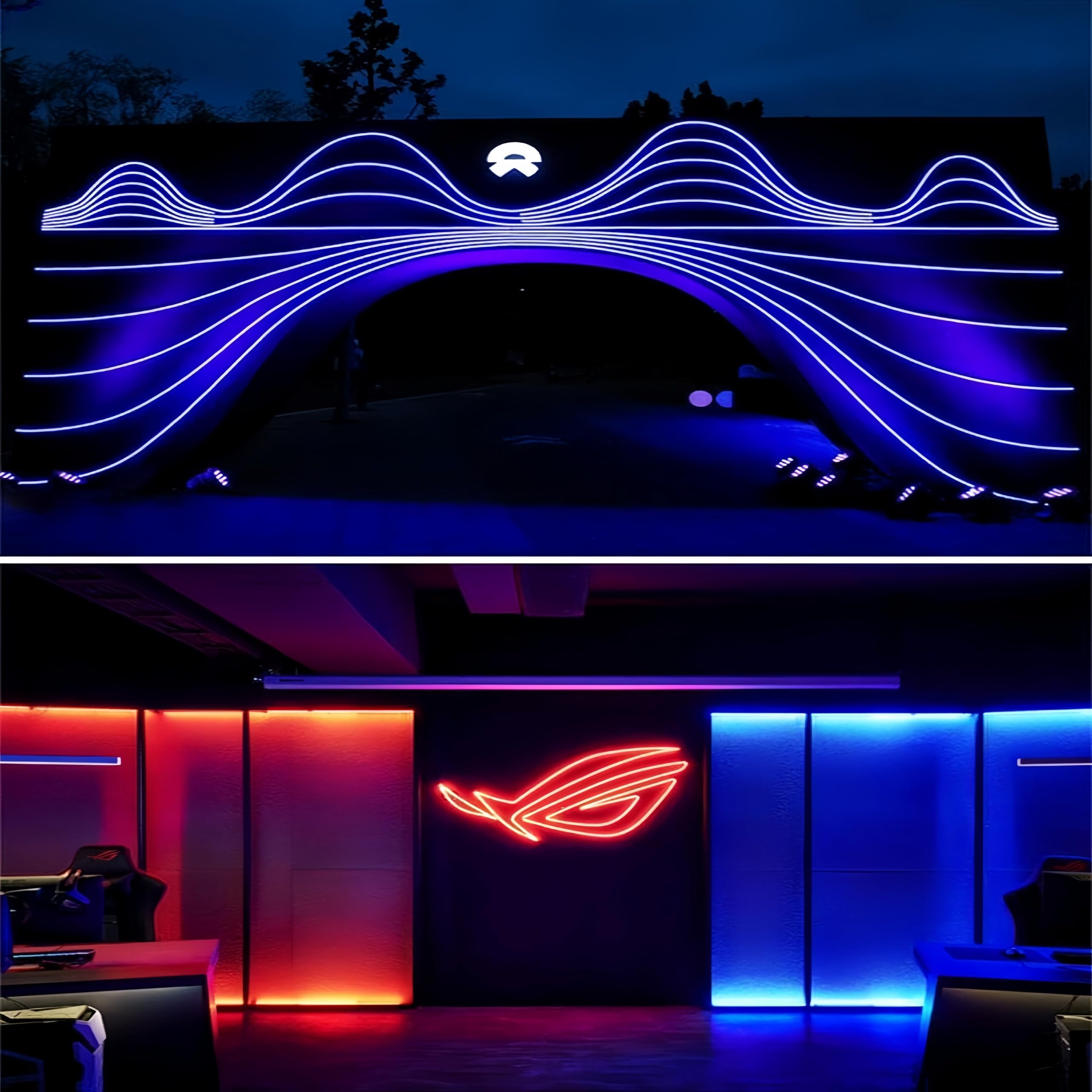 Ksdlmpa Silicone Led Channel System, 16.4Ft/5M Through Free White 10X10Mm Diy Led Neon Rope Light Ip67 Waterproof Tube For 5Mm S