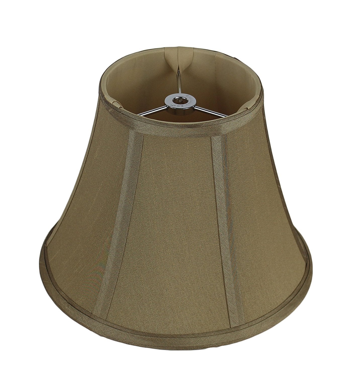 Urbanest Softback Bell Lampshade Faux Silk 5x9x7 inches Taupe Spider-fitter