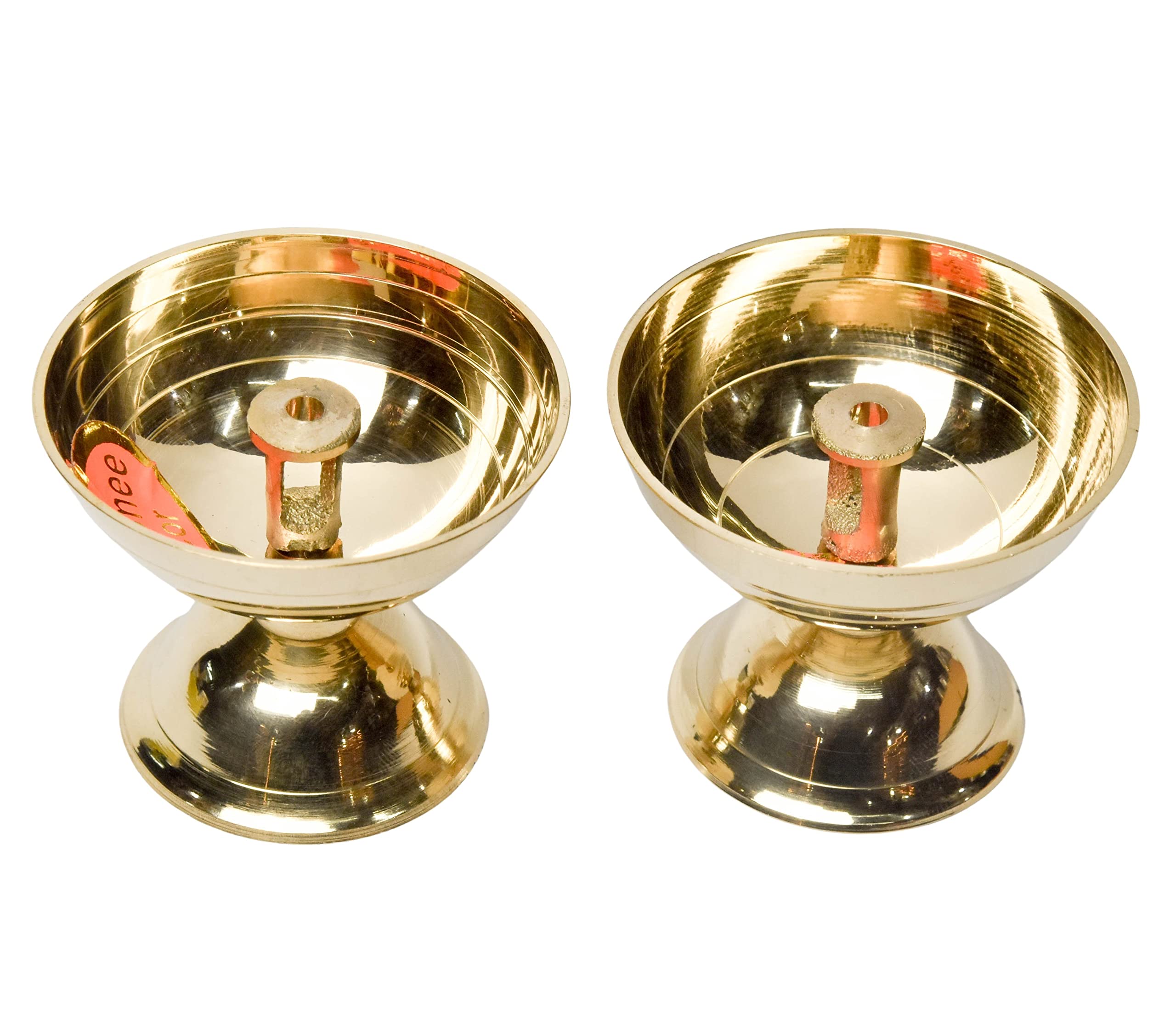 Bhimonee Decor Pure Brass Nanda Pyali Deep, Deepak, Diya for Pooja Purposes, 1.85 Inches, 100 gm