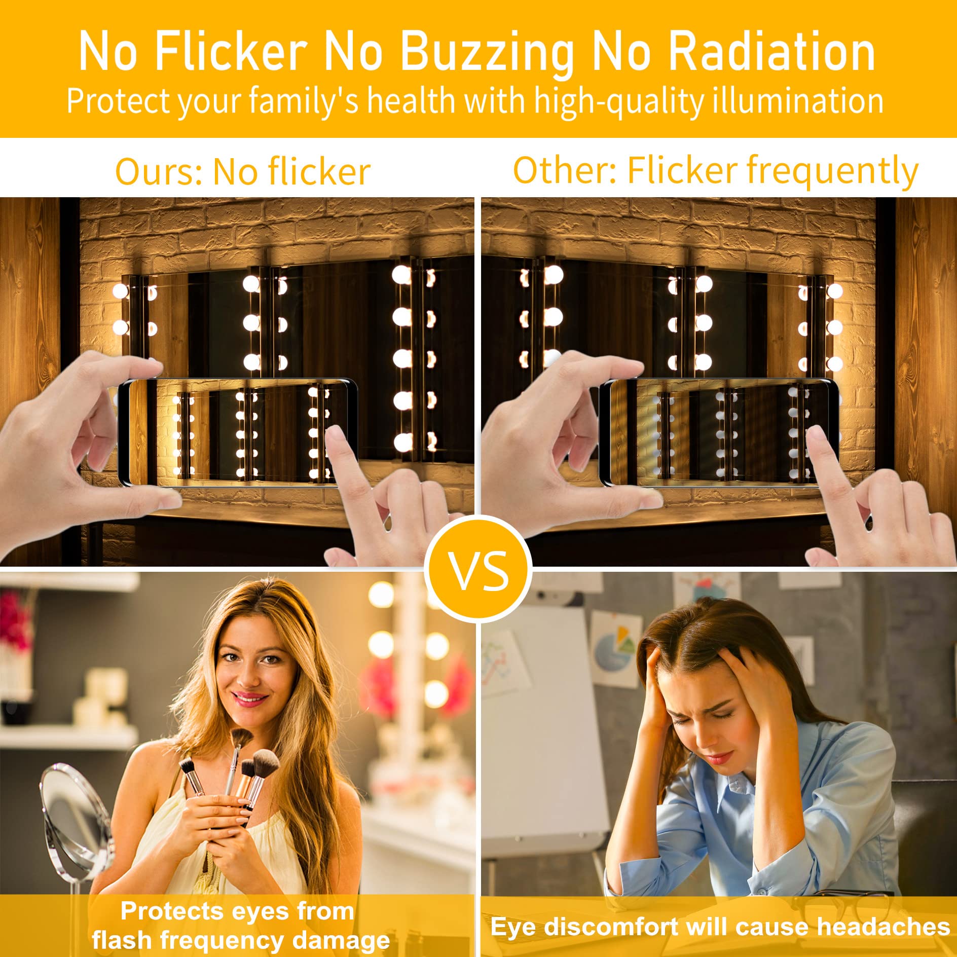 8 Pack G25 Led Bathroom Light Bulbs 2700K Warm White, Hansang Led Globe Light Bulb 60W Incandescent Equivalent, 5W Decorative Ro