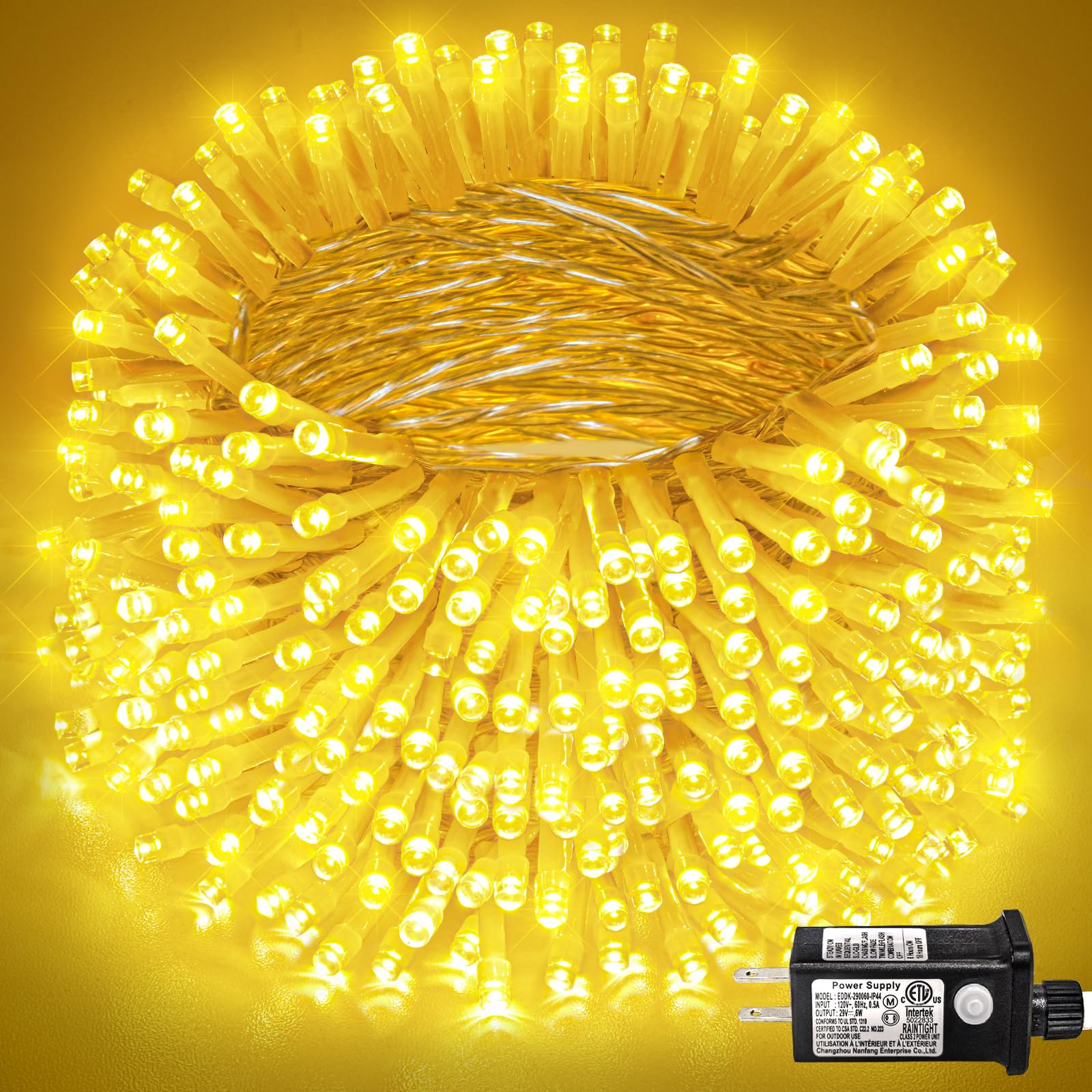 800 Led Christmas Lights Outdoor  Warm White Christmas Lights Indoor 8 Modes 262Ft Clear Wire  Plug In Twinkle Fairy String Light For Outside Bedroom Wedding Xmas Tree Party Decorations