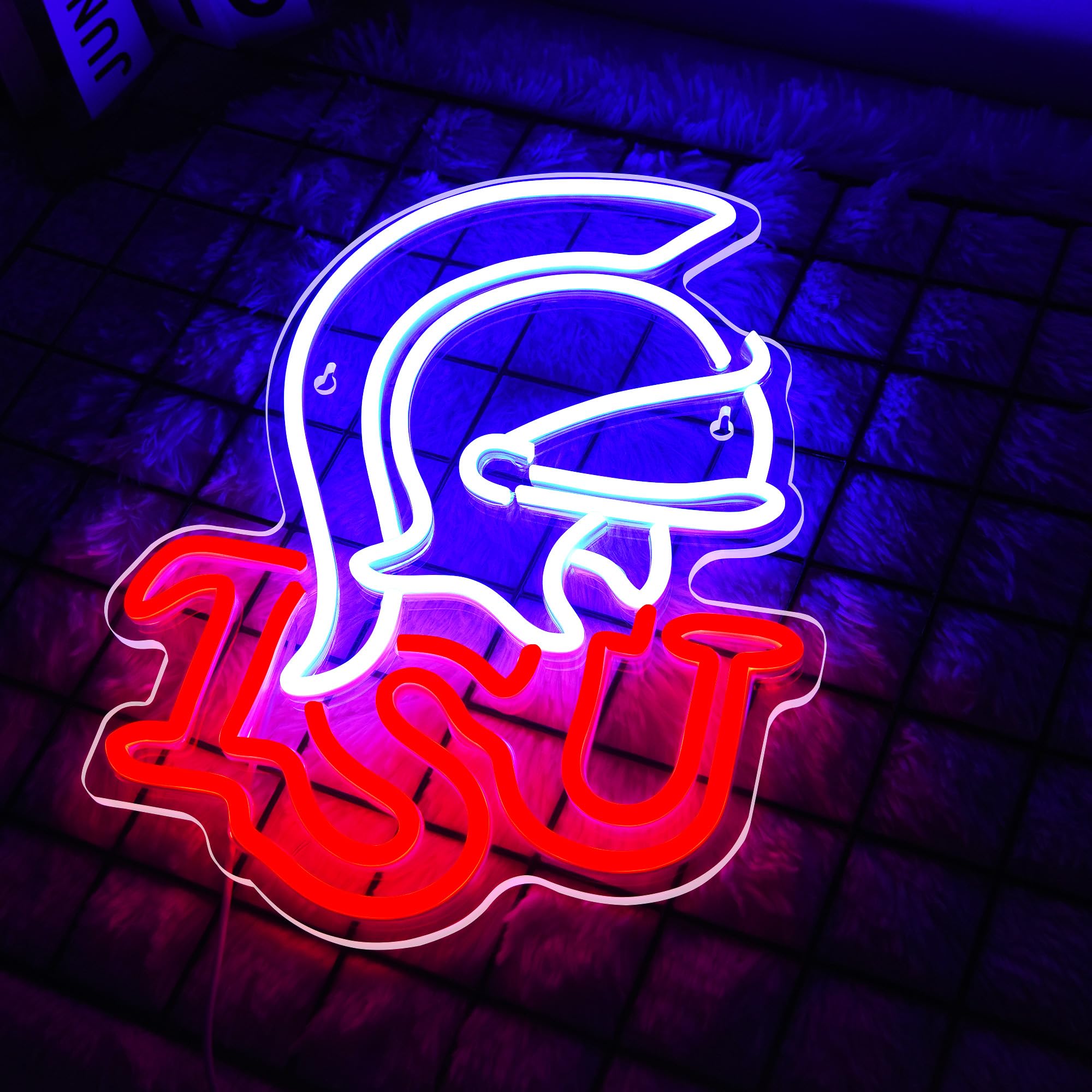 University Neon Sign for Wall Decor University Football Team Neon Light College Team Logo LED Sign for Man Cave Dormitory Bar Cl