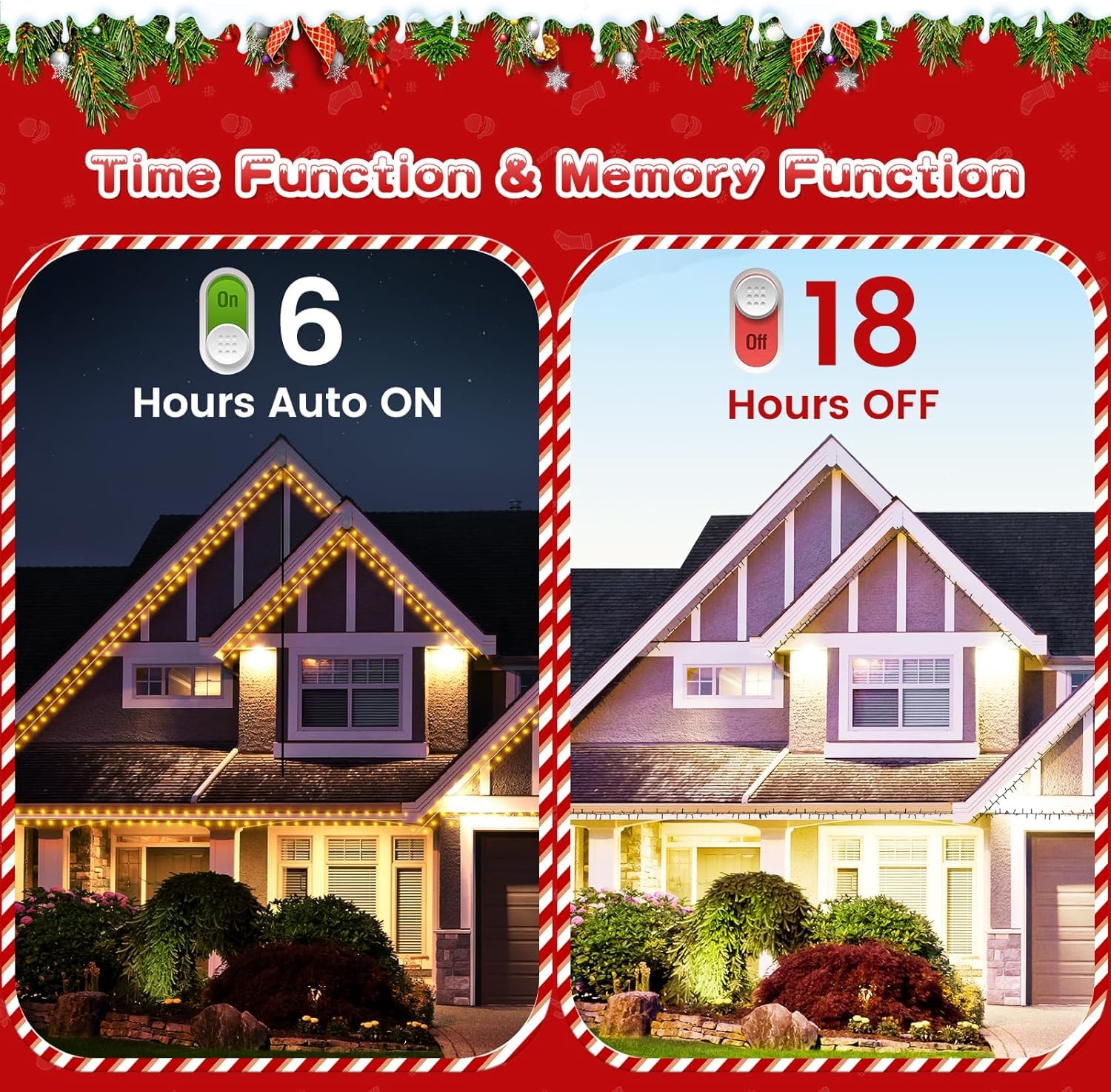 Quntis C Battery Operated Christmas Lights - 82Ft 1000Led Ultra Bright Cluster Christmas Lights Outdoor Waterproof 8 Modes Chris