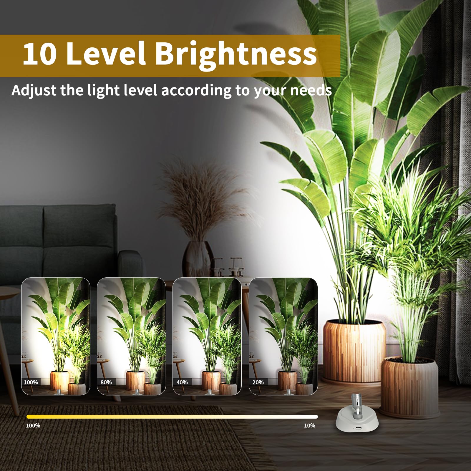 LED Wireless Spotlights with Remote,RGBW Rechargeable Up Lights Indoor,16 Color Changing Battery Operated Light with Timer Dimma