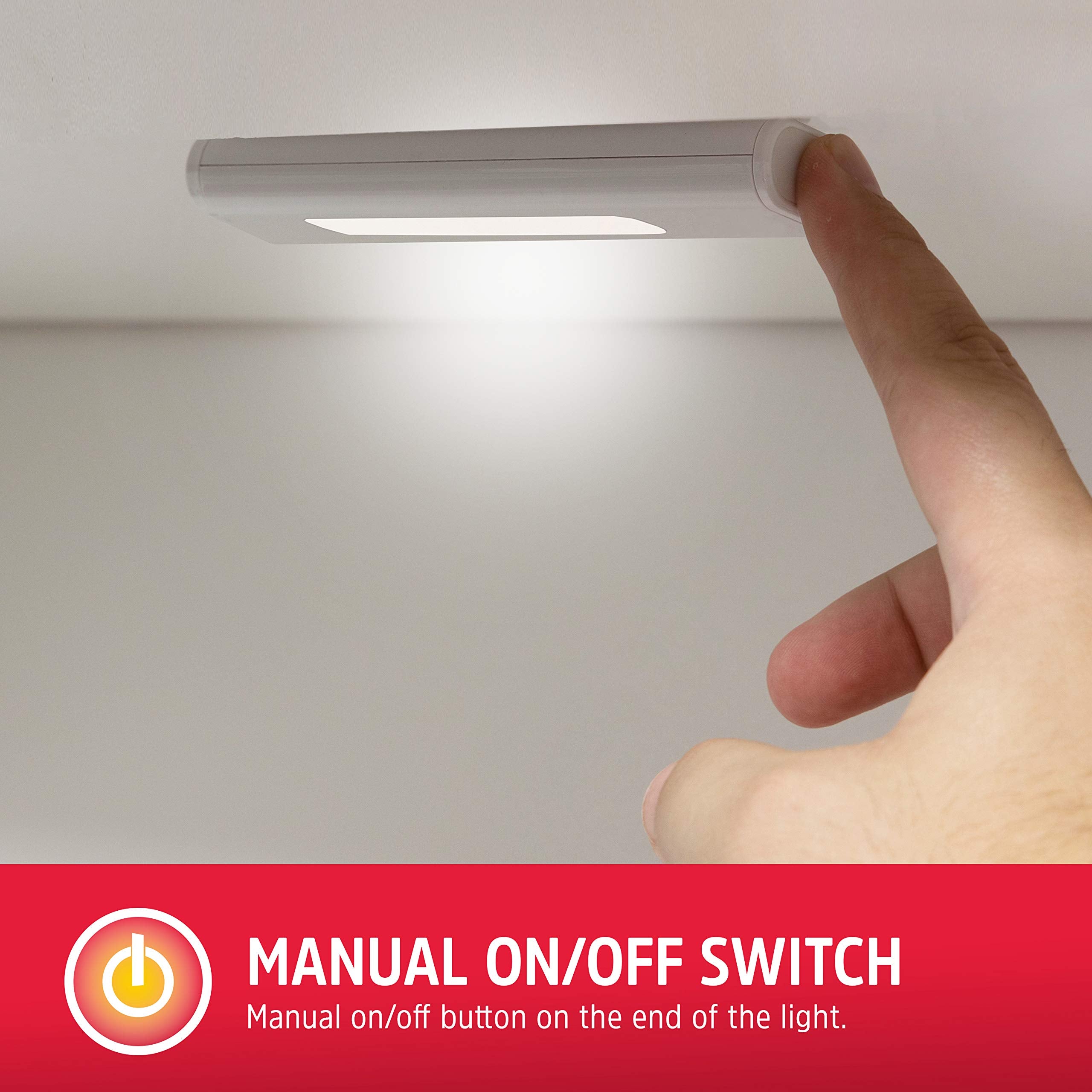 Energizer Led Under Cabinet Light, Battery Operated, Dimmable, Manual On/Off, Wireless, Wall Magnet Mount, Under The Counter Lig