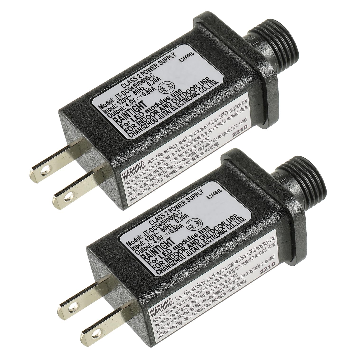 SIGANDG LED Transformer Replacement Power Supply 4.5V 2.7W IP44 Waterproof Black SGD-4.5V2.7W0.6A