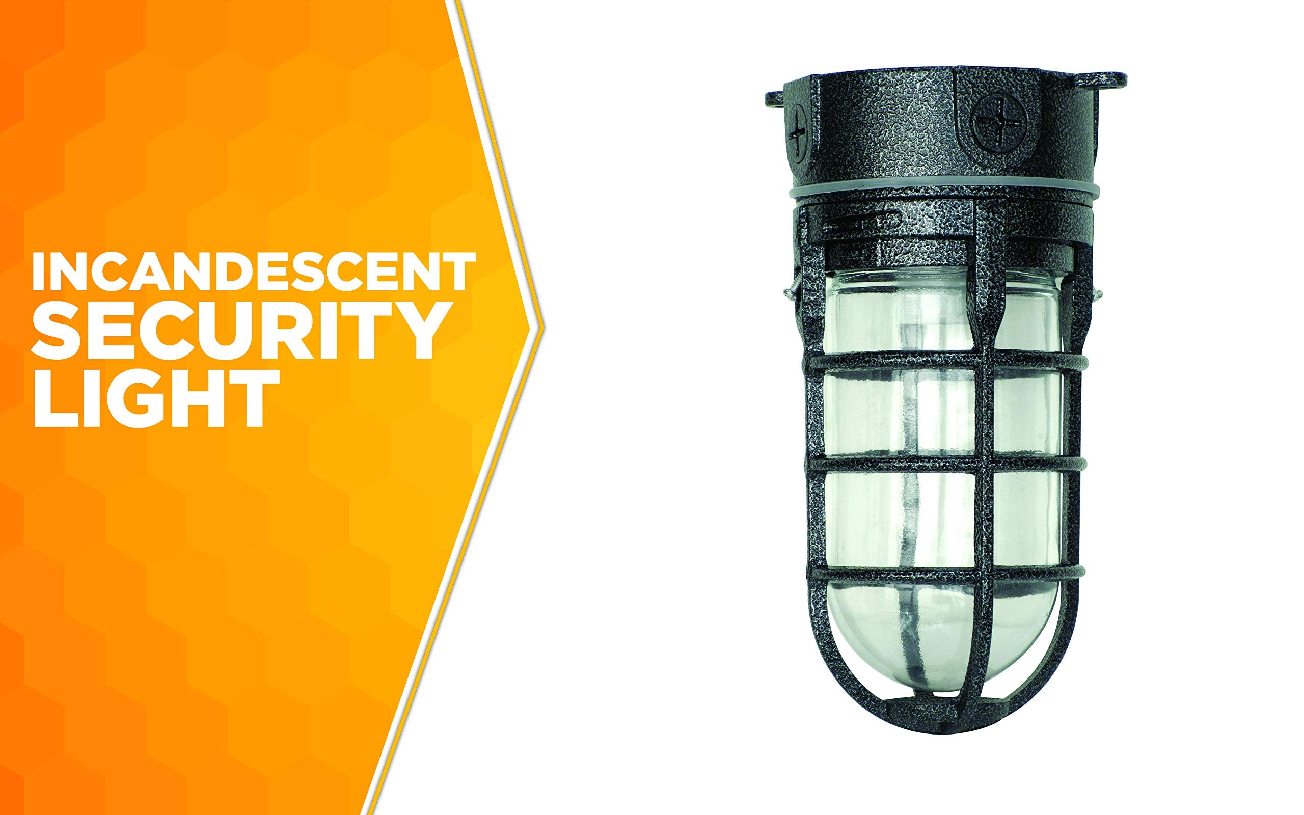 Woods Security Light L1706BLK, Weather Tight, Industrial, One Size, Black