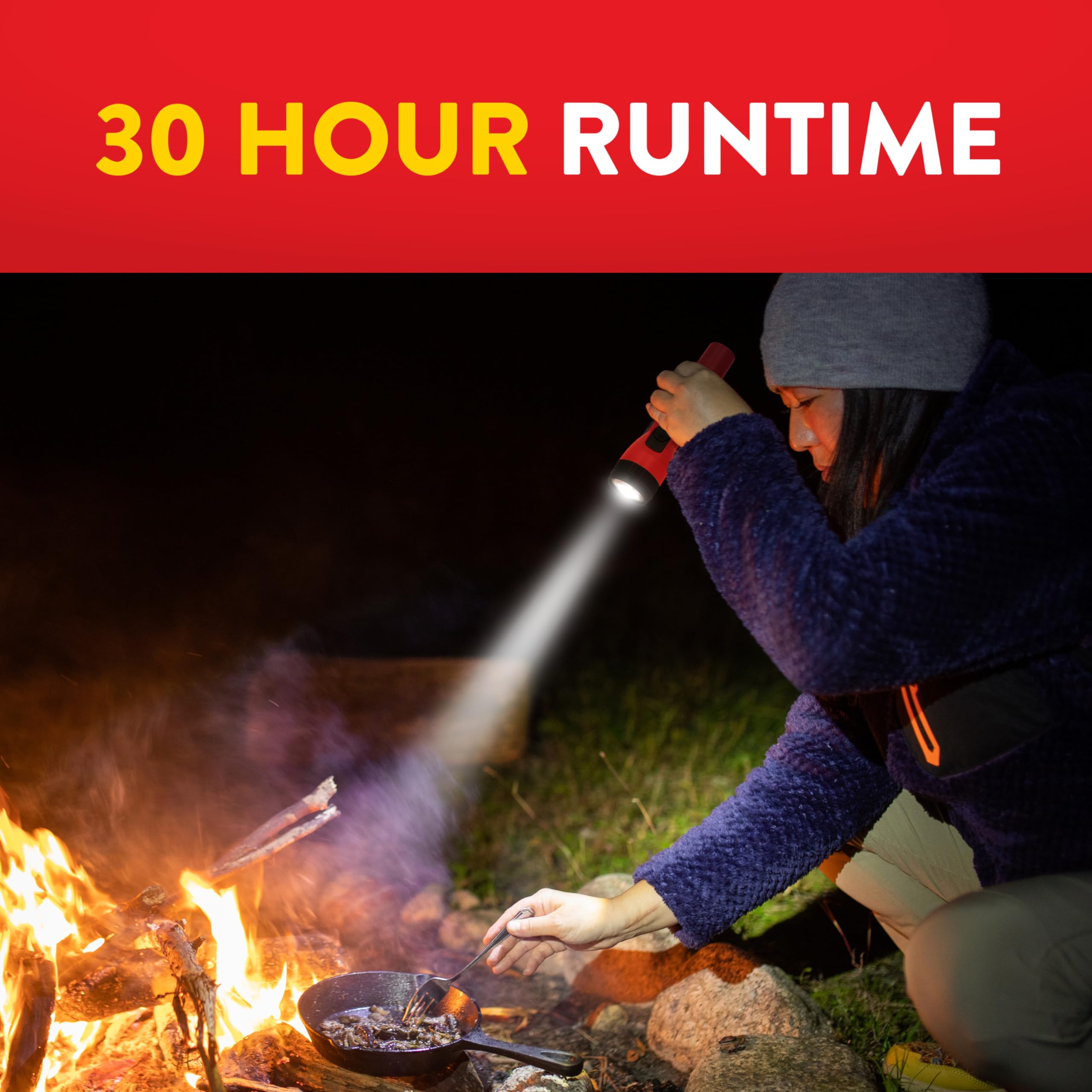 Eveready Led Flashlights 3-Pack - Bright Emergency Lights With Aa Batteries - Red