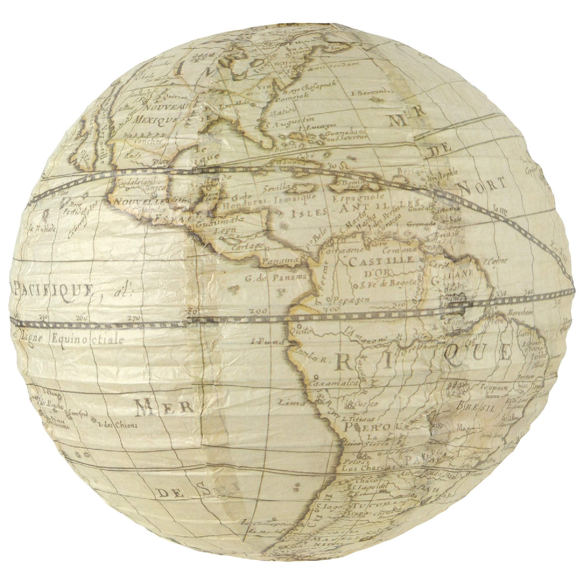 Beistle TBC Around the World Hanging Paper Lantern - Multi-Colored, 15in - Model 53457 - Paper Material