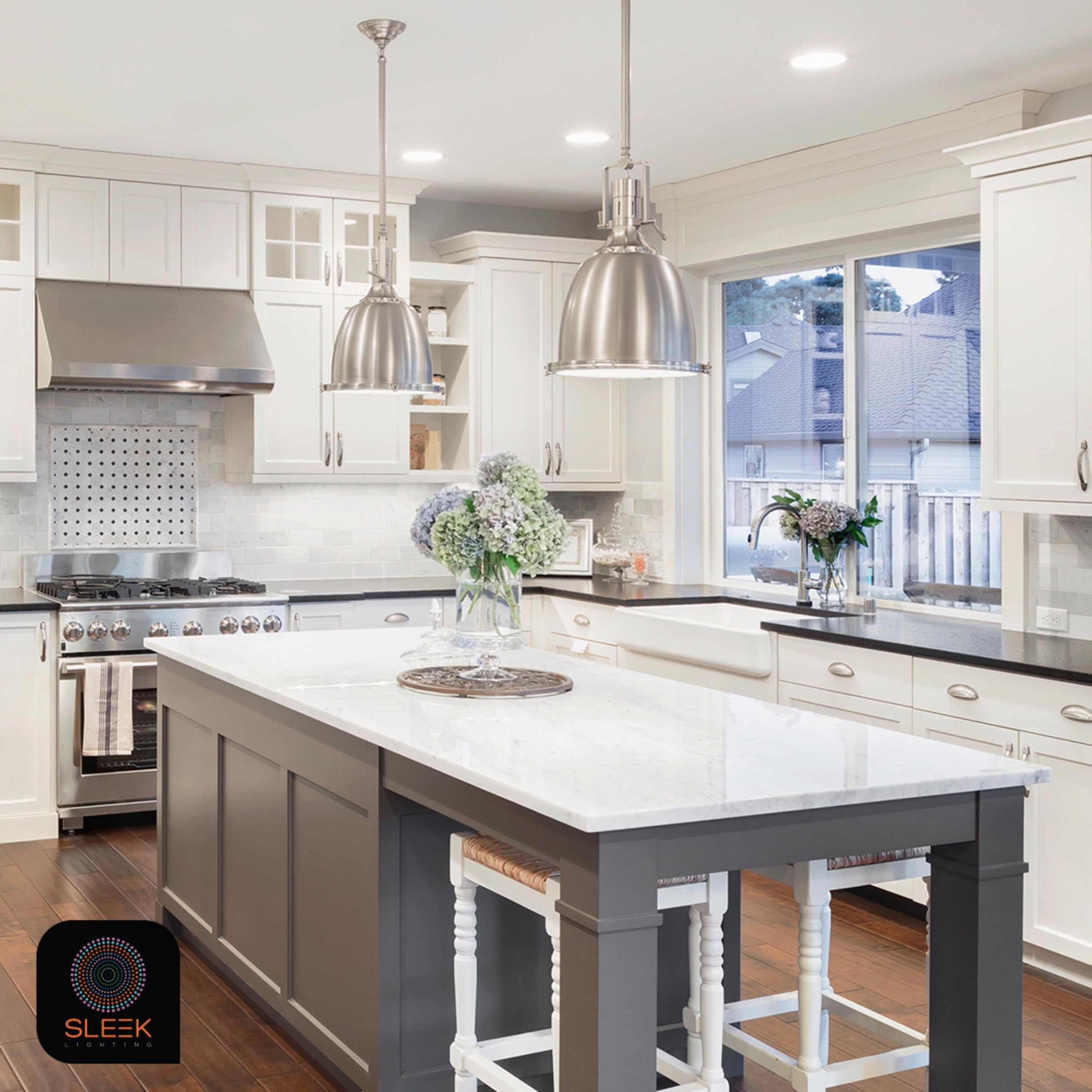 Sleeklighting Led Low Profile Flat Puck Light Bulb, E26, 11W, Dimmable, 2700K Warm White, 800Lm, Ul Listed - (4 Pack)