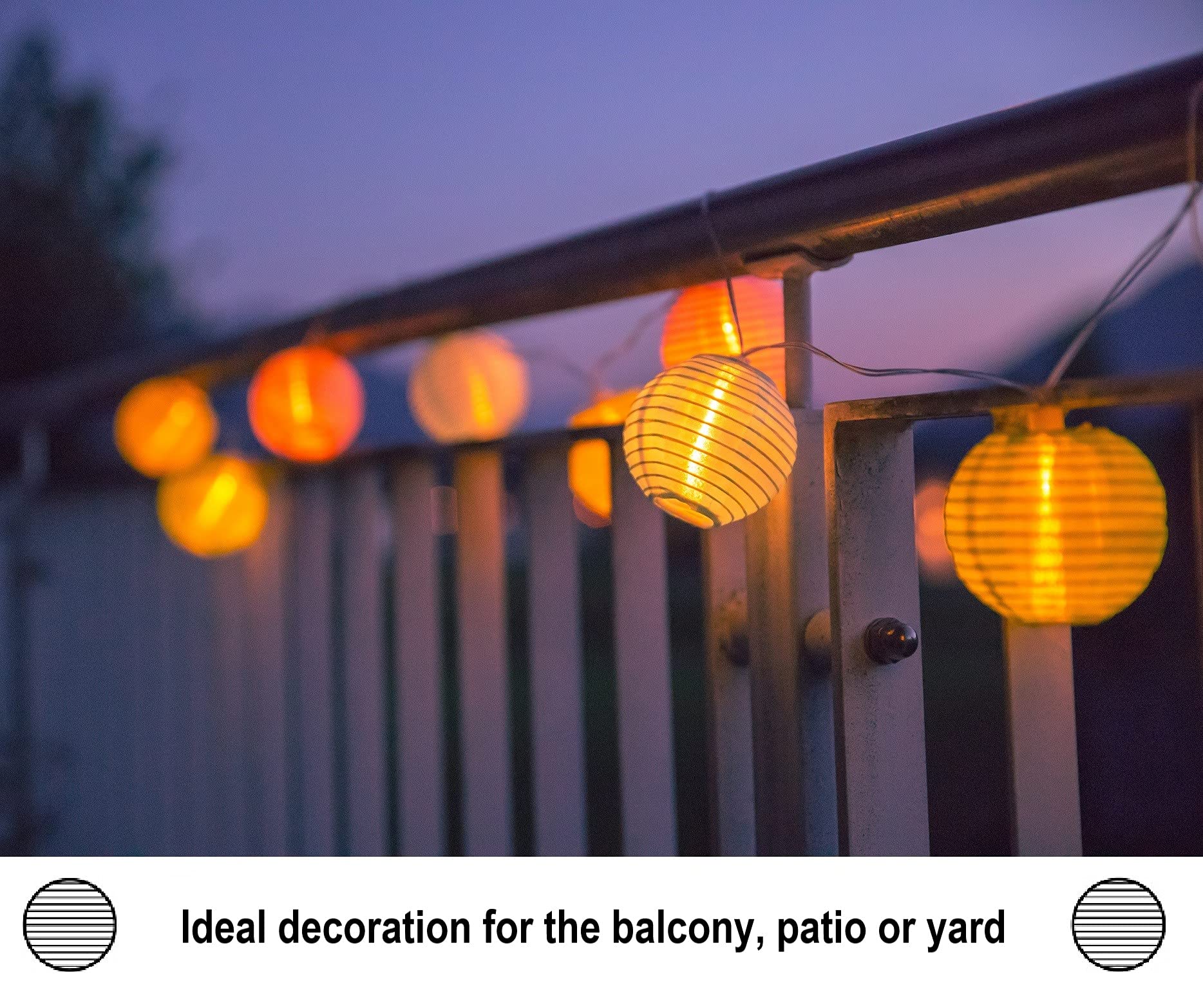 Cozyhome Outdoor Lights For Patio | Solar Outdoor Lights 20 Leds | Solar Lights Outdoor Garden | Solar String Light Lantern | Ou