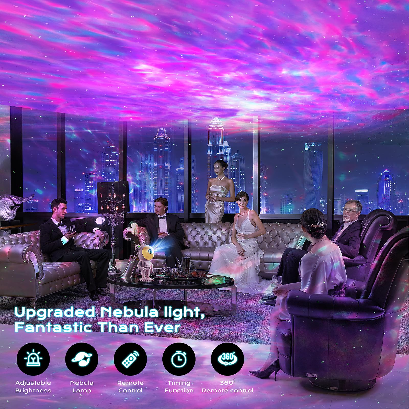 Astronaut Projector, Led Starry Sky Galaxy Projector, Night Light Starry Sky With Remote Control & Timer, Star Light Projector F