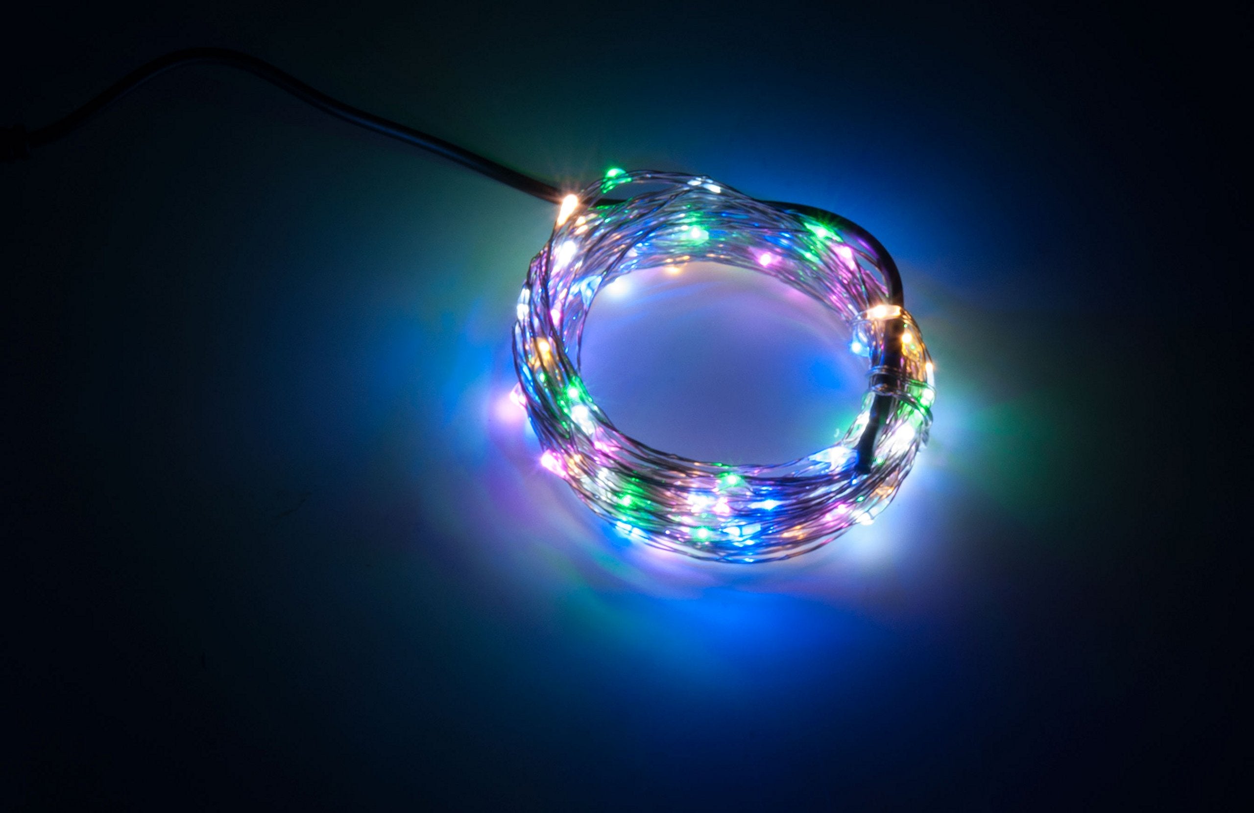 Karlling Usb Led Fairy Lights - 50 Bulbs, 16 Ft Silver Wire, Waterproof, Multicolor - 2 Pack For Bedroom, Garden, Party, Wedding