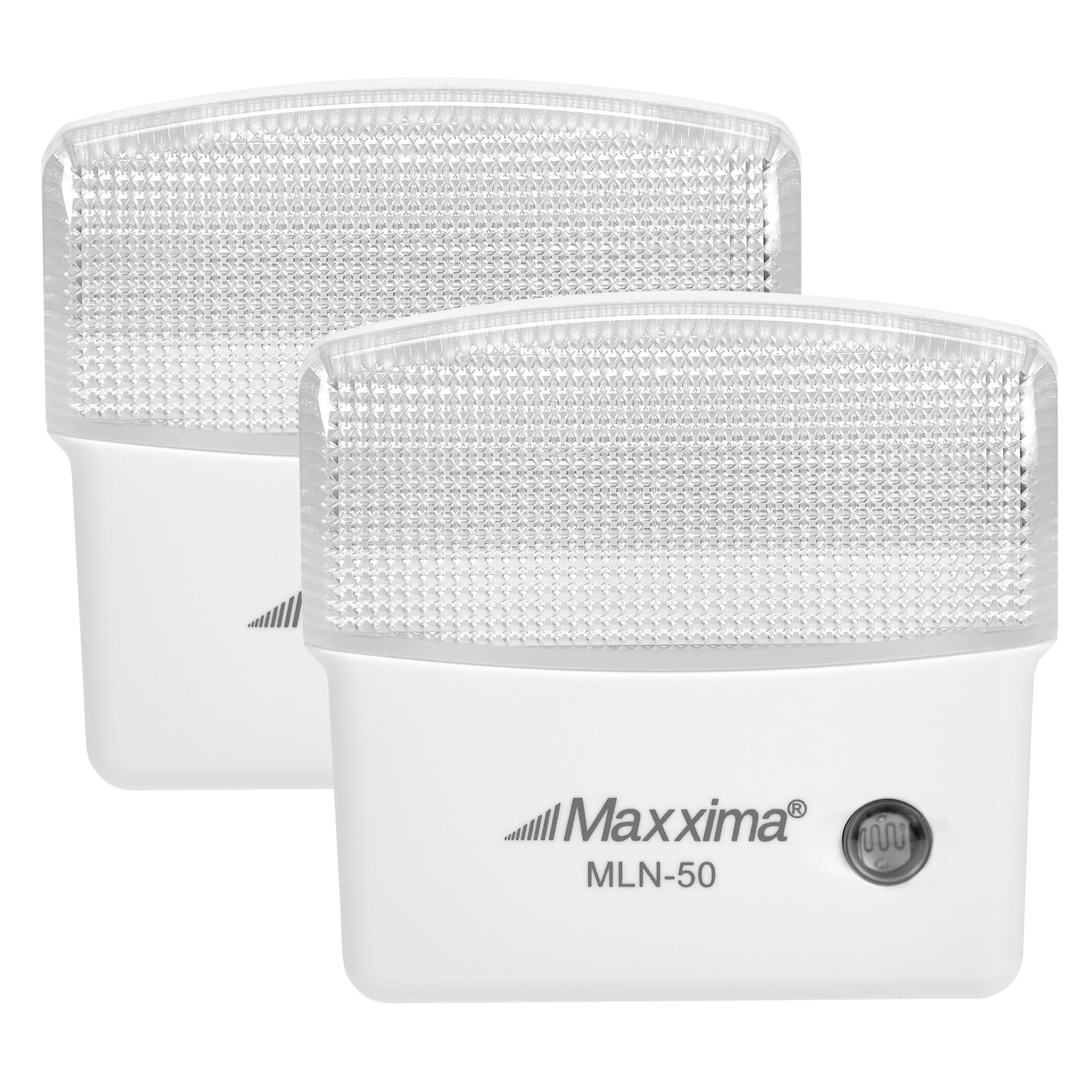Maxxima LED Night Light with Dusk to Dawn Sensor, 25 Lumens, Cool White - 2 Pack