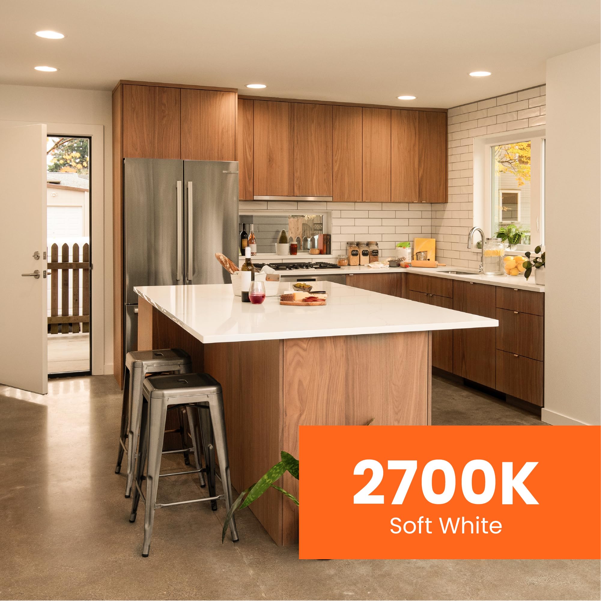 Feit Electric Br30 Led Light Bulbs, 100W Equivalent, Dimmable, E26 Standard Base, 80 Cri, 1400 Lumens, 2700K Soft White, 120V, 10 Years Lifetime, Damp Rated, 6 Pack, 100Br30Dm82710Kled/6