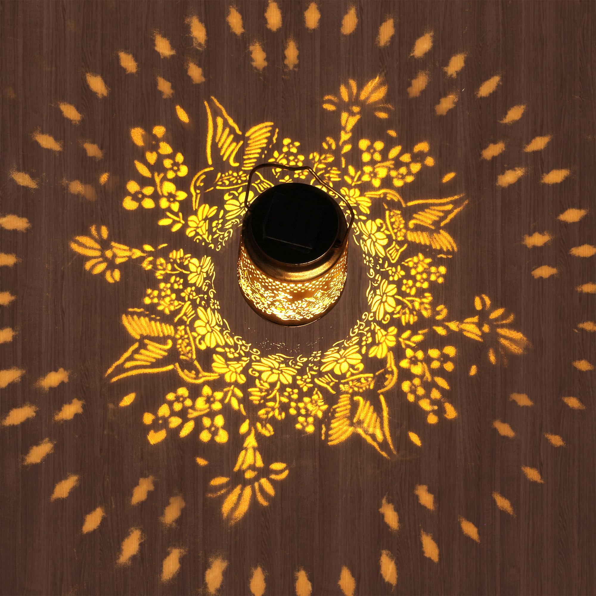 Stadeco Solar Lantern, Hummingbird Garden Decor, Waterproof, 1 Pack, Bronze