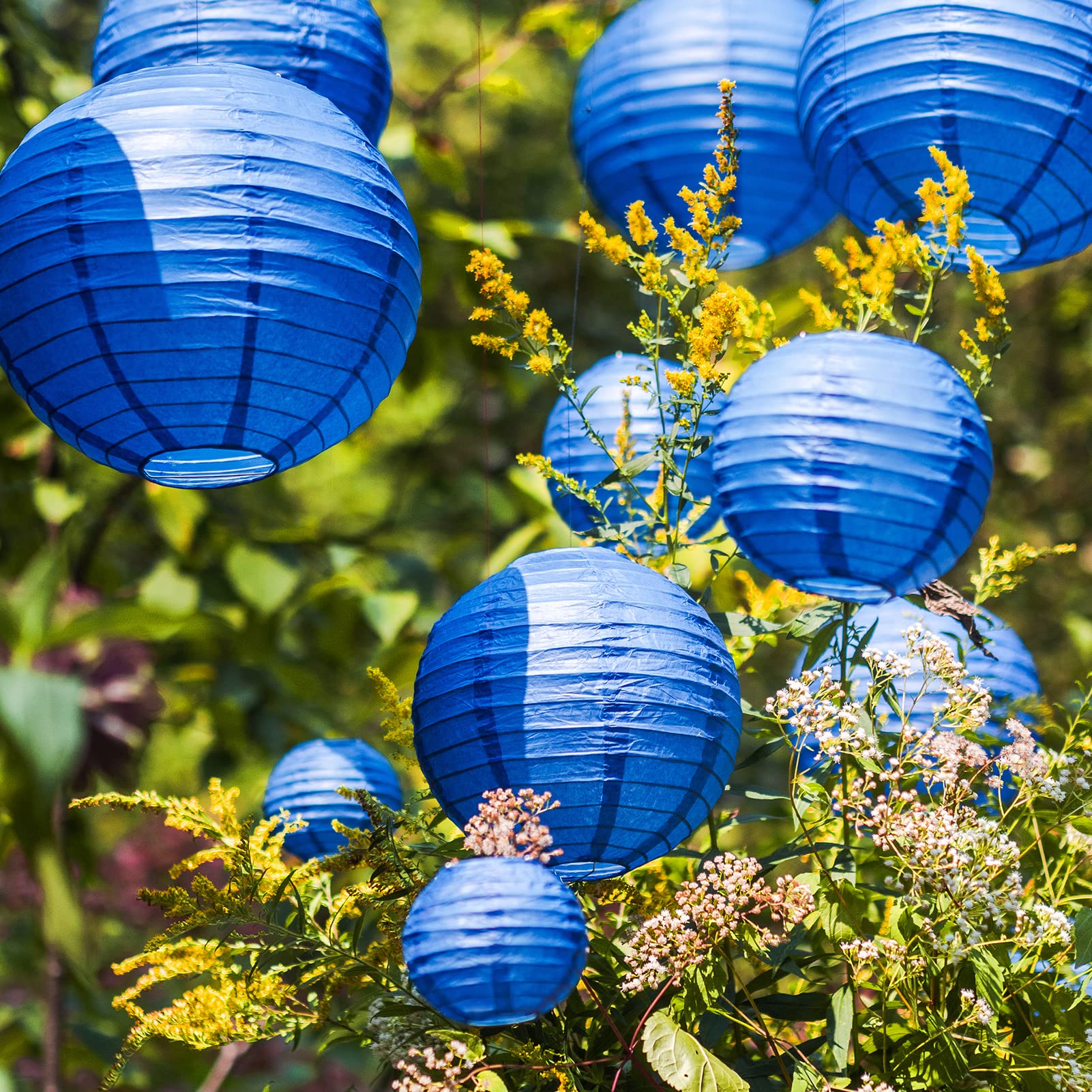 Dark Blue Paper Lanterns - 25 Piece Set - Blue Party Decorations For Birthdays, Weddings And Special Occasions By Avoseta