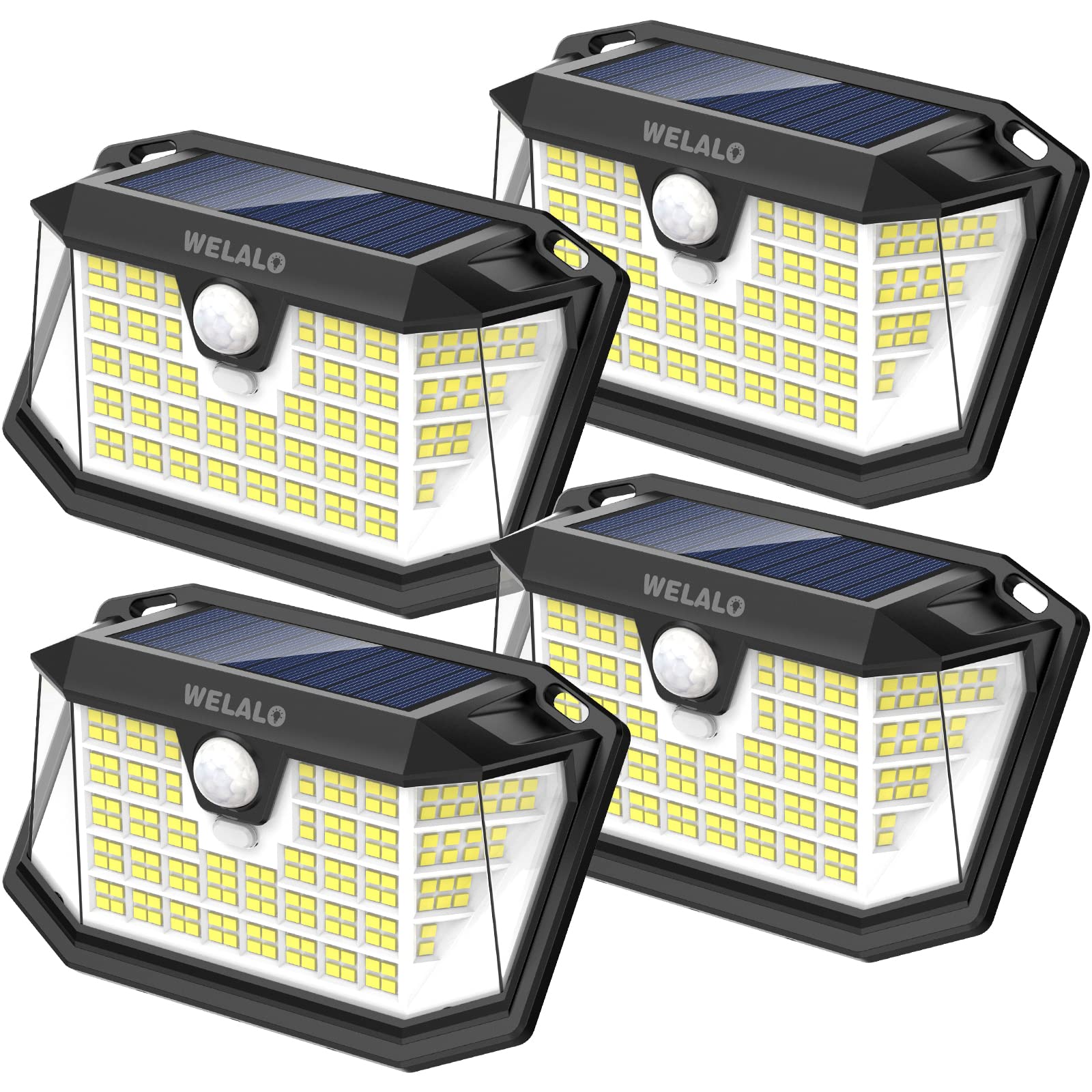 Solar Motion Sensor Lights Outdoor, [3 Modes/5 Pack/188 LED] 270 Wide Angle Lighting, Wireless Security Solar Powered Wall Light