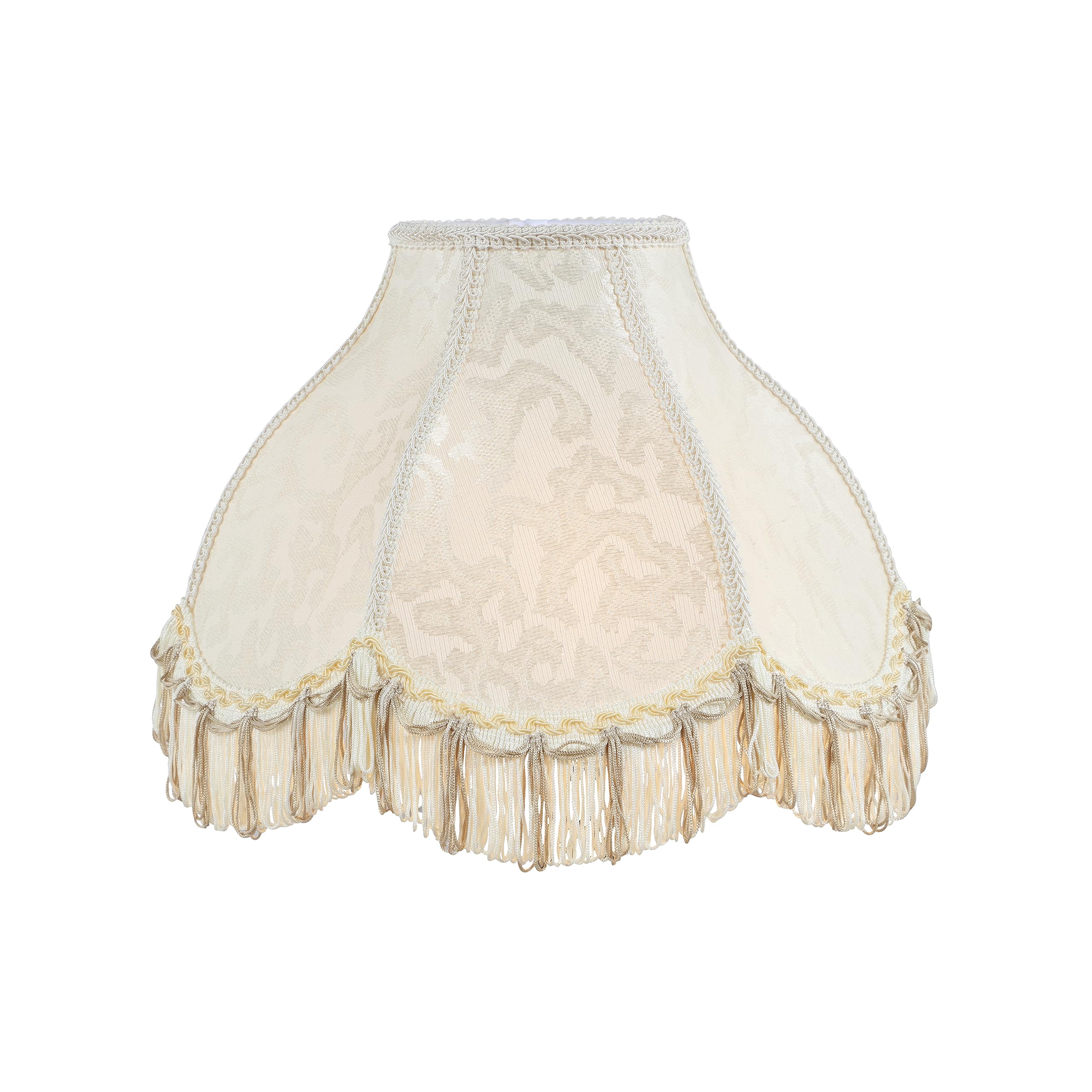 Aspen Creative 30335 Transitional Scallop Bell Shape Spider Construction Lamp Shade In Ivory, (5&quot; X 13&quot; X 9 1/2&quot;)
