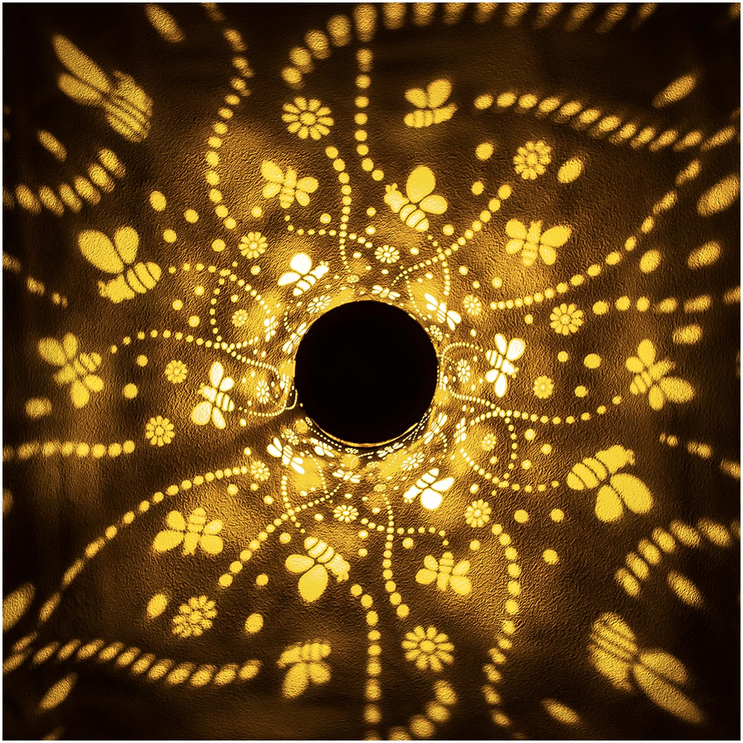 Bee Solar Lanterns Outdoor Waterproof Hanging Solar Lights Bee Gifts For Women Men Metal Decorative Led Bee Lanterns For Garden Decor,Yard,Patio,Lawn,Tabletop,Pathway,Landscape