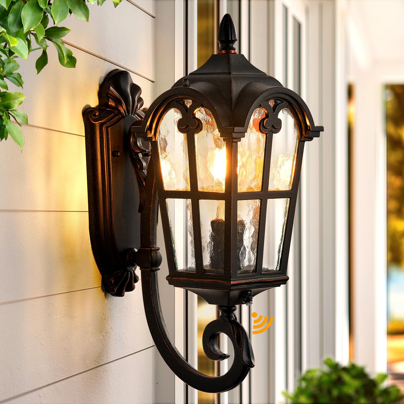 Vianis Outdoor Wall Light  Oil Rubbed Bronze Porch Lights Outdoor  Dusk To Dawn Outside Lantern Fixtures Wall Mount  100% Aluminum Exterior Lighting Fixtures For House  Garden  Patio  Entryway