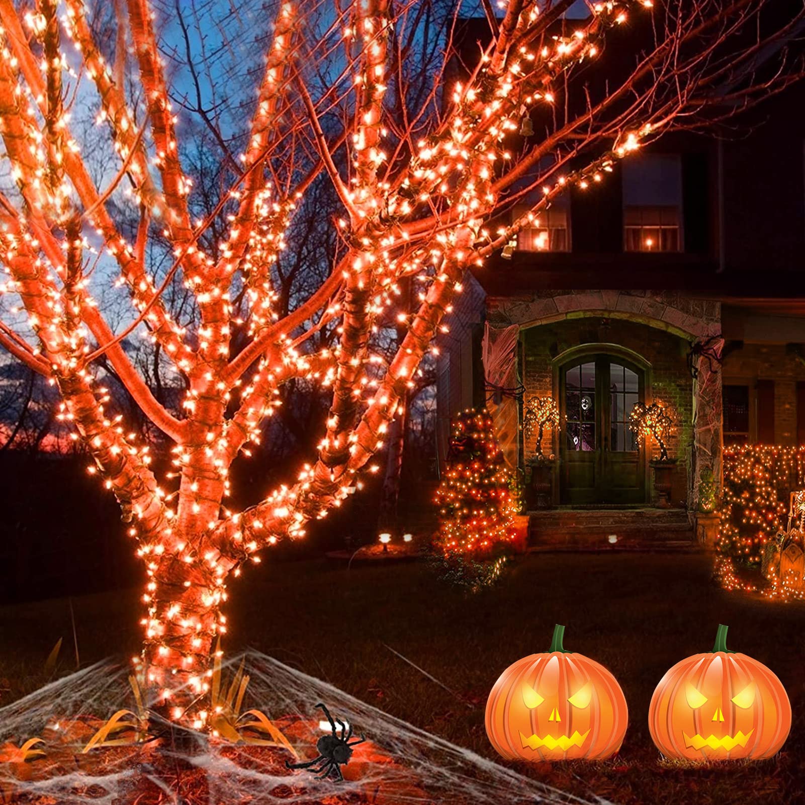 2 Pack 400 Led Solar String Lights, 8 Modes Solar String Lights For Outside, Waterproof And Solar Powered Outdoor String Lights