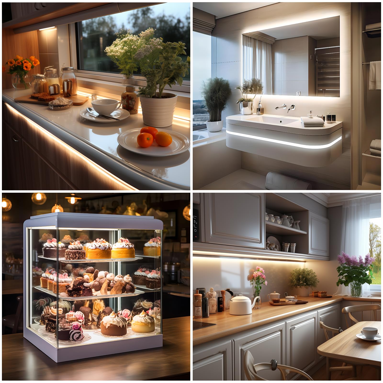 Uvtaoyuan Led Strip Lights Usb Short Light Strips, 6500K Bright White Not Dimmable 5V Cob Small Led Strip For Indoor Bedroom Kit