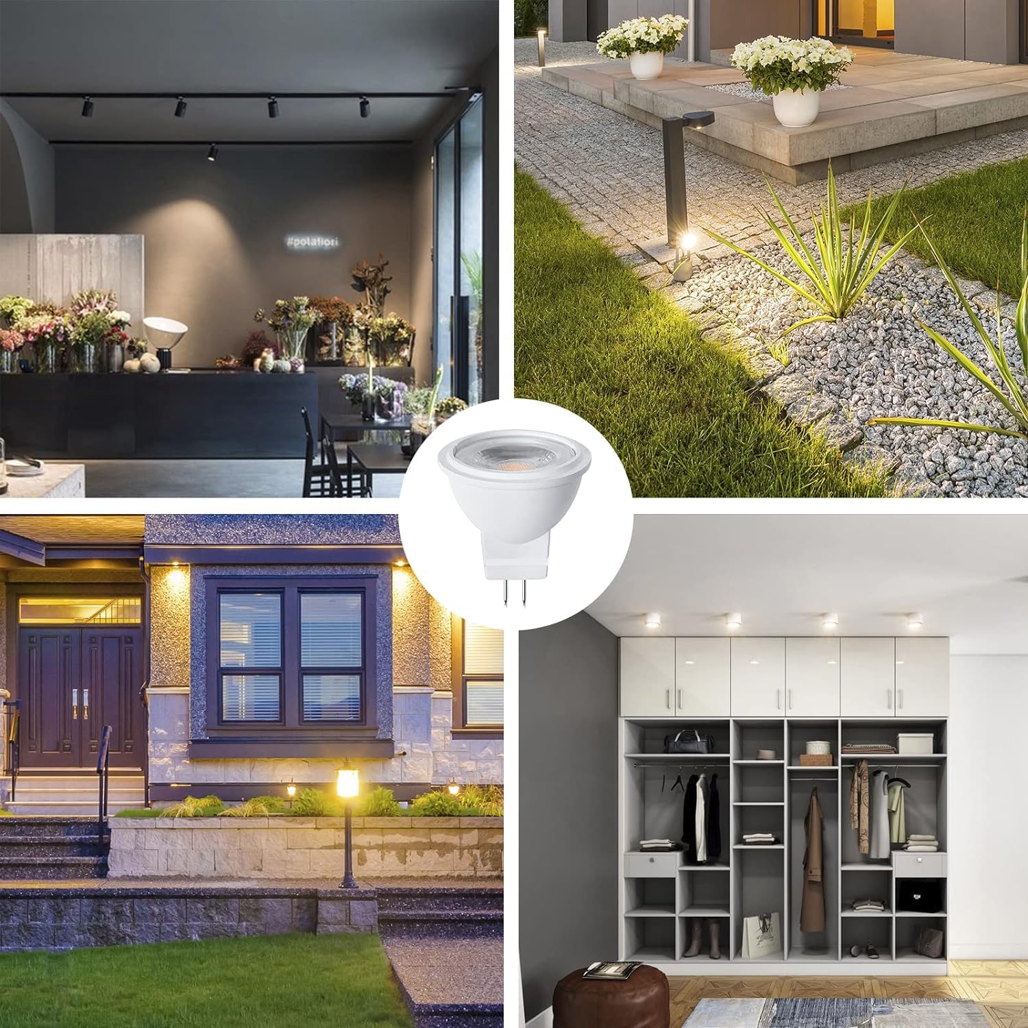 Lustaled 12V MR11 GU4.0 LED Light Bulb 3W G4/GU4/GZ4 Bi-Pin Base LED Spot Light Low Voltage MR11 Landscape Bulbs 25W Halogen Equ