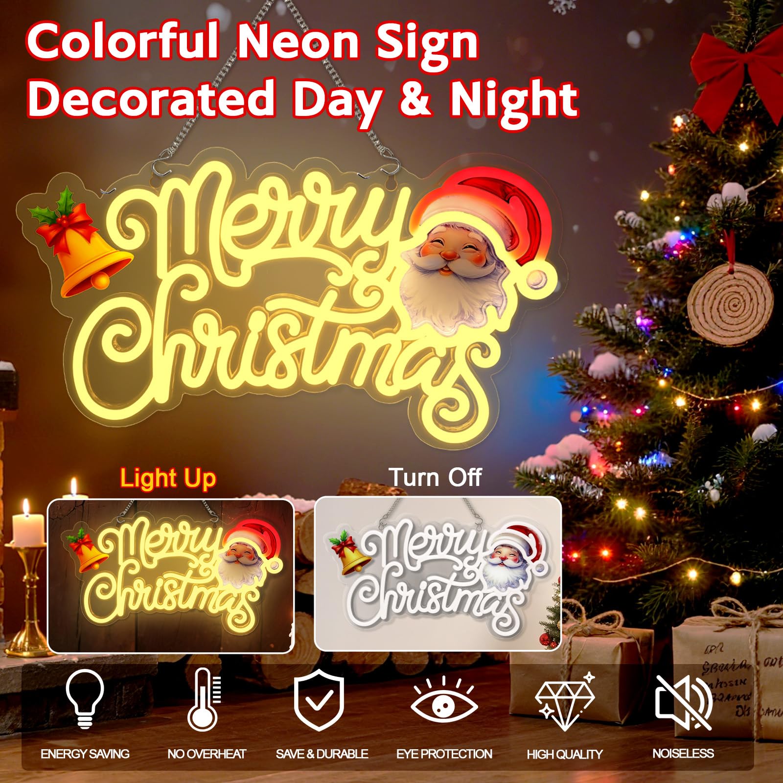Merry Christmas Neon Sign  Christmas Led Sign Light For Wall Decor  Dimmable Switch Usb Powered Neon Sign  Art Wall Decorative Night Light Gift For Home Indoor Party Kids Bedroom Window Bar Pub Club