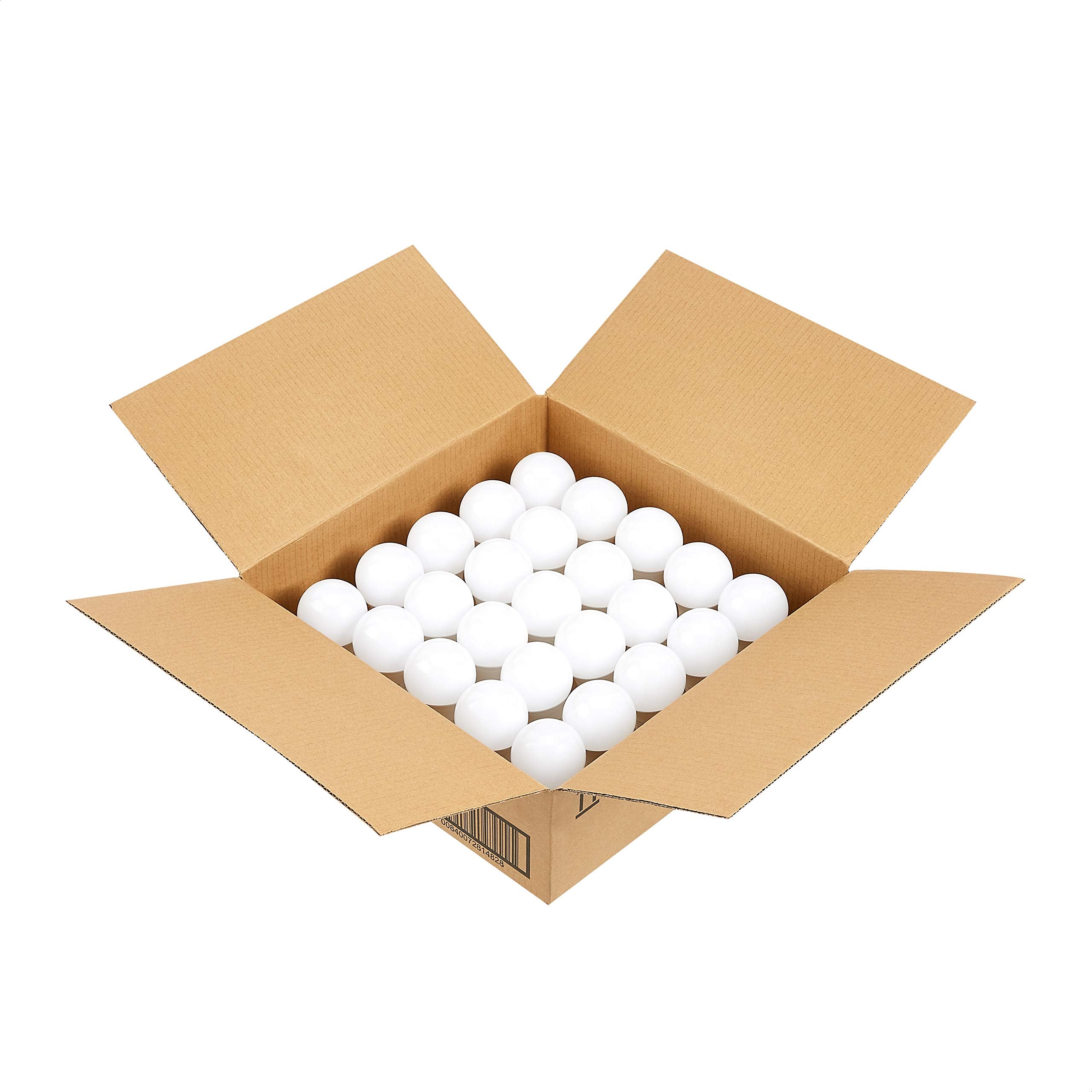 AmazonCommercial 60 Watt Equivalent, 10000 Hours, Non-Dimmable, 800 Lumens, E26 Base, A19 LED Light Bulb - Pack of 25, Soft Whit