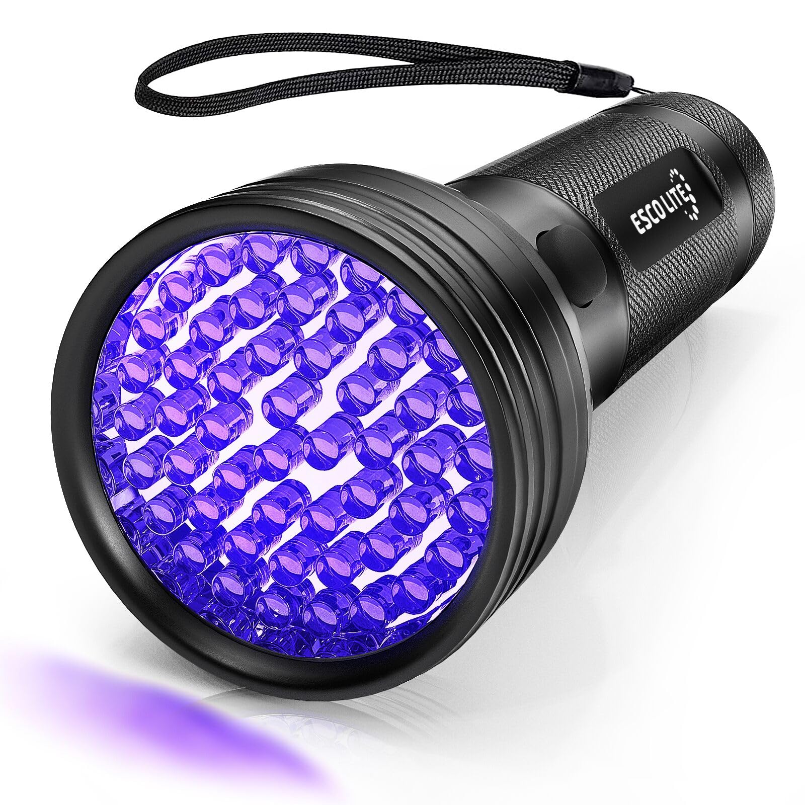 ESCO LITE UV Flashlight, 51 LED 395 nM Black Light Detector for Pet Stains, Model 00F-51UV-001A, Aluminum, Black