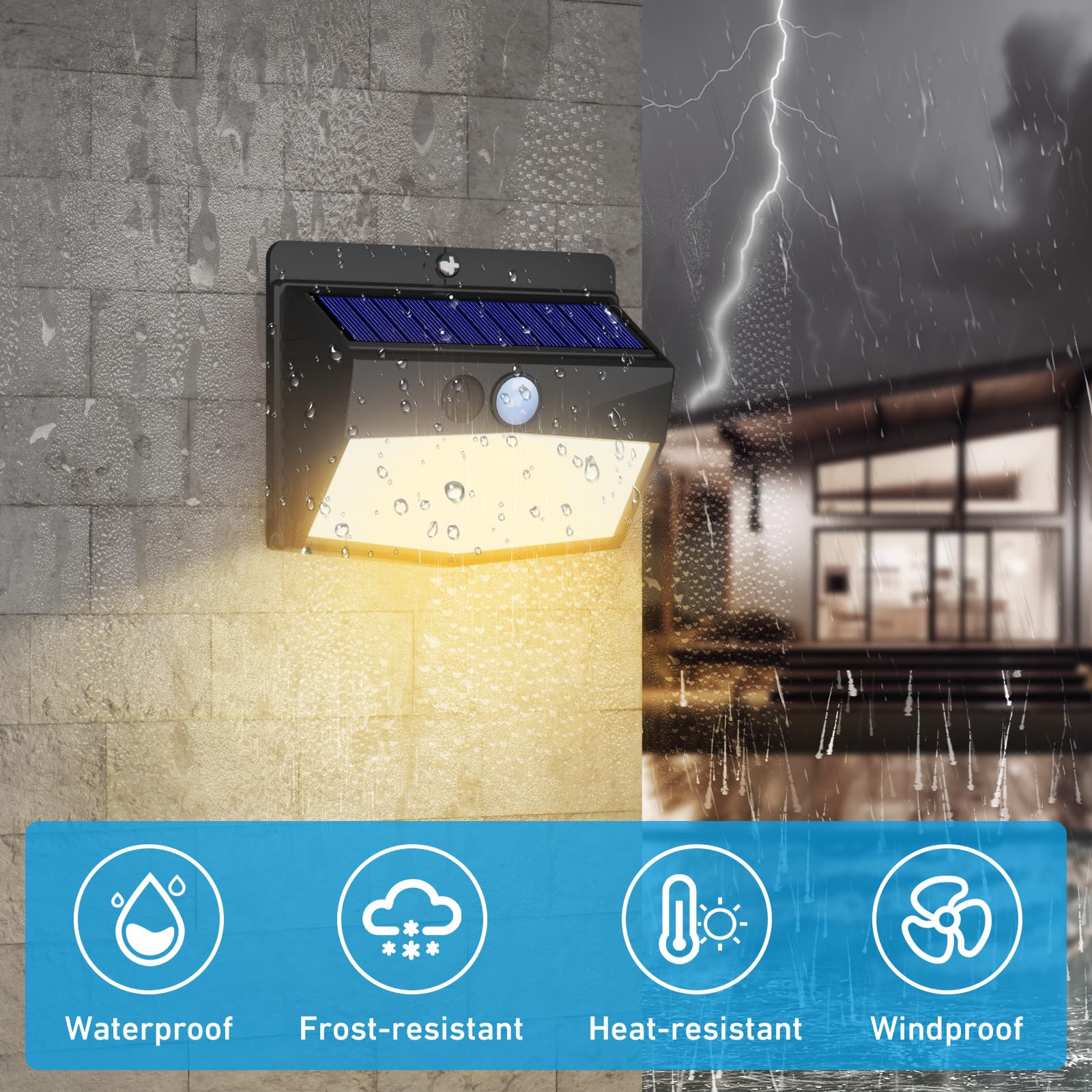 Peasur Solar Outdoor Lights, Motion Sensor, Waterproof, 16 Pack, Black-Warm, Model d280ecb2-9023-460c-bae6-7fe129ba8