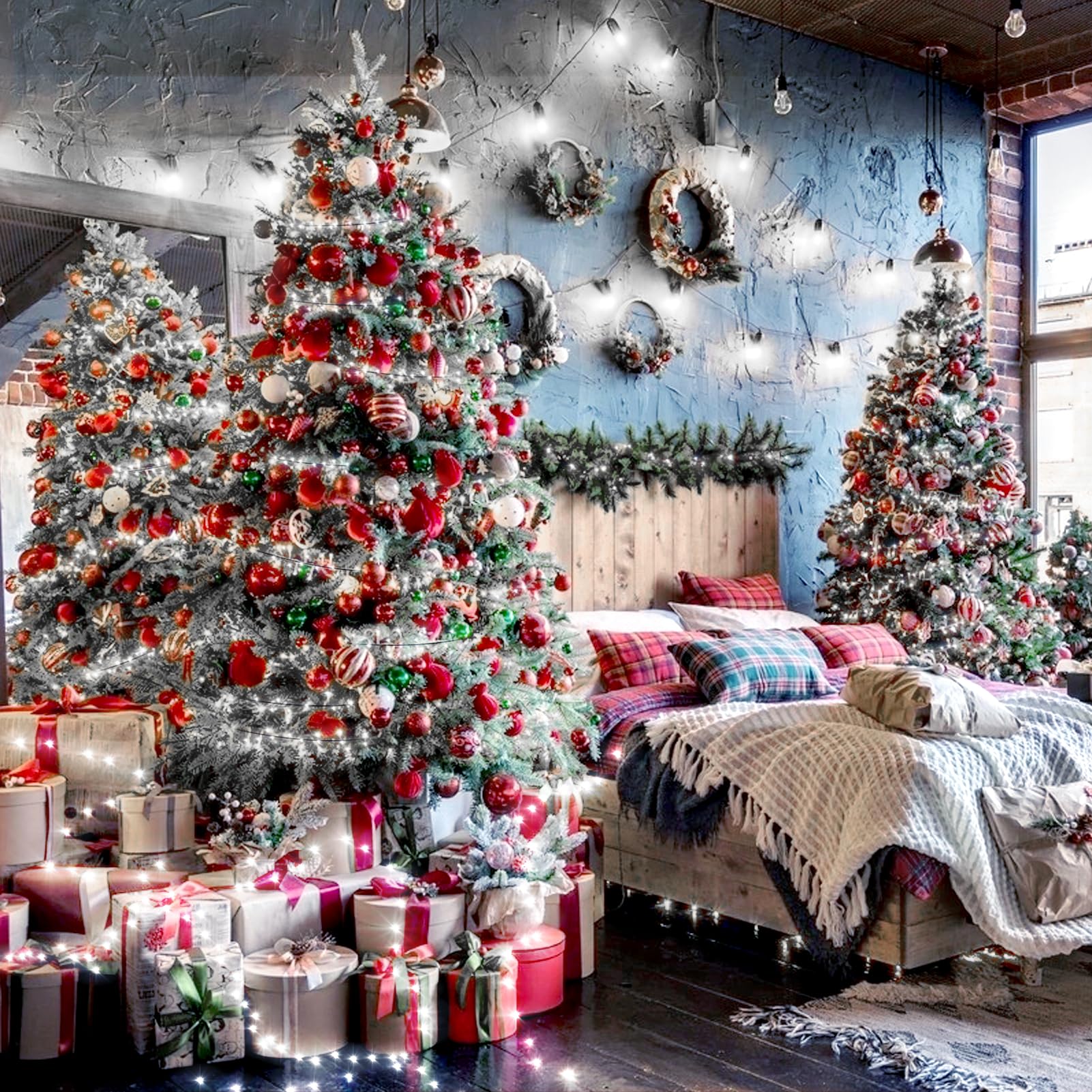 Xurisen 403Ft Christmas Lights, 1000 Led Cool White String Lights, 8 Modes, Memory Timer, Green Wire, Perfect For Home & Events